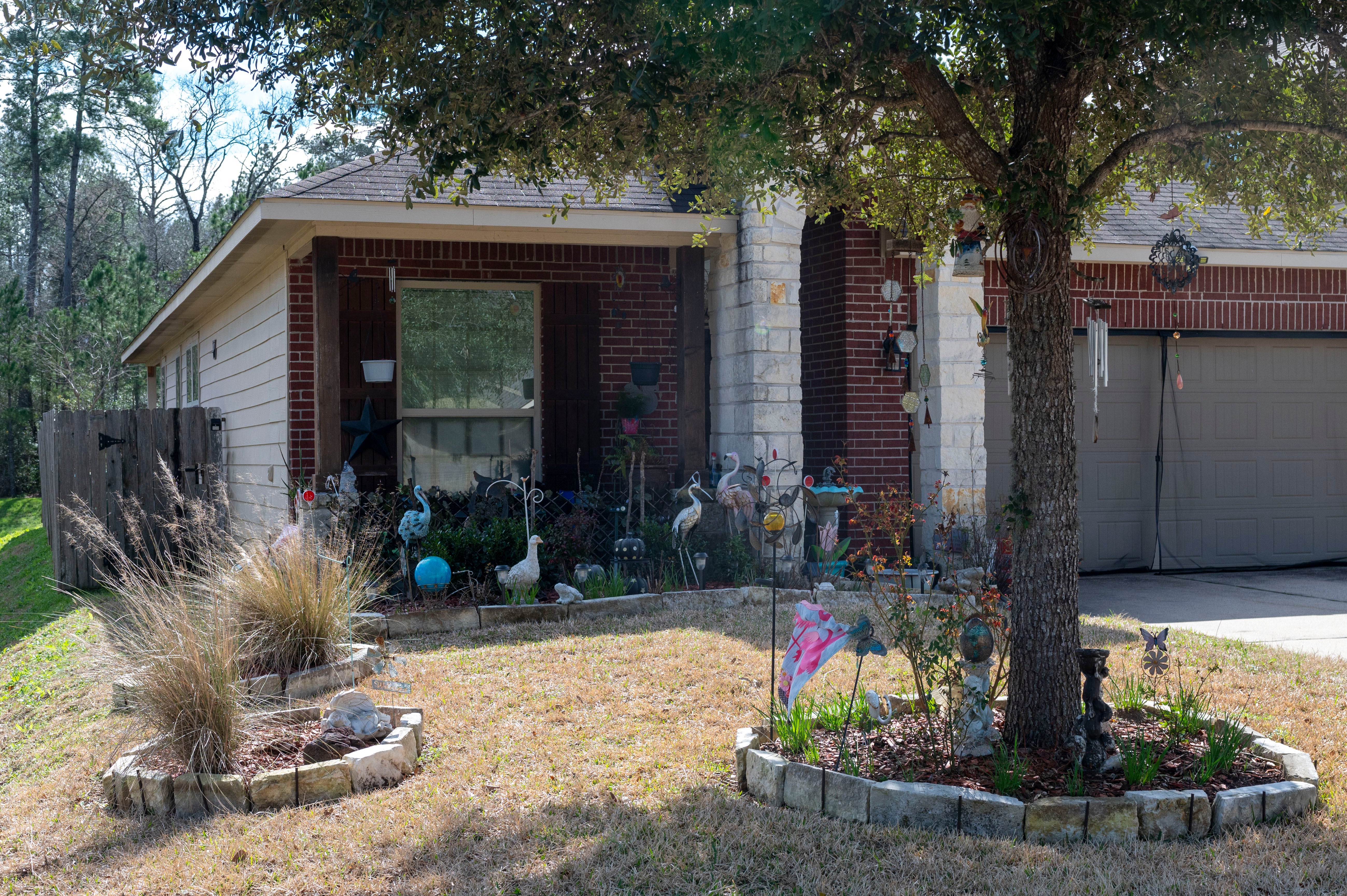 Officials searched the home connected to the suspect in Conroe