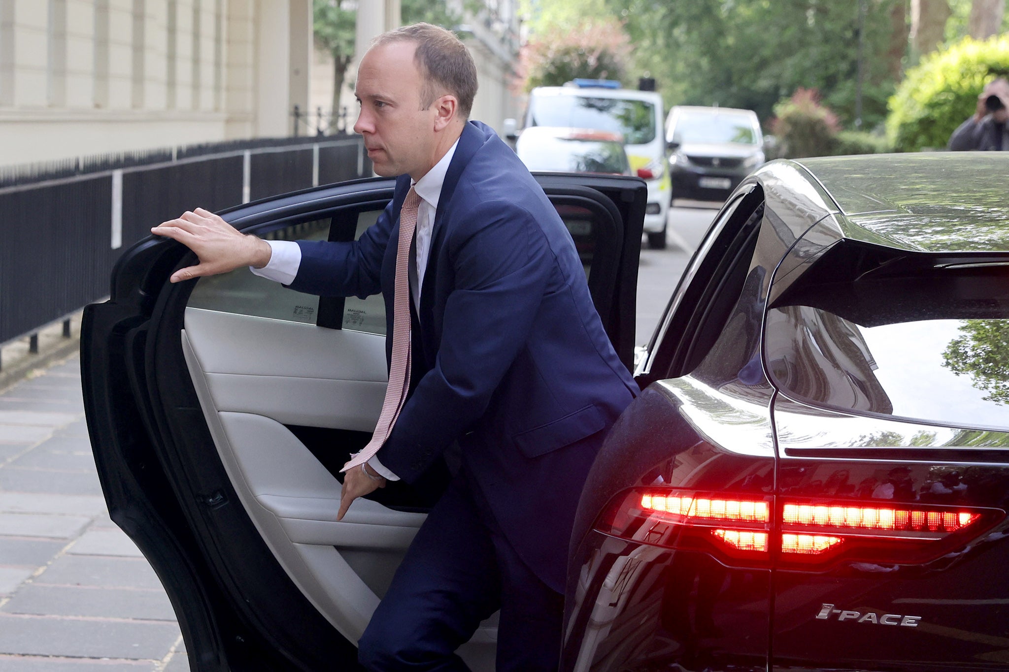 Former health secretary Matt Hancock arrives at the UK Covid-19 Inquiry to give evidence