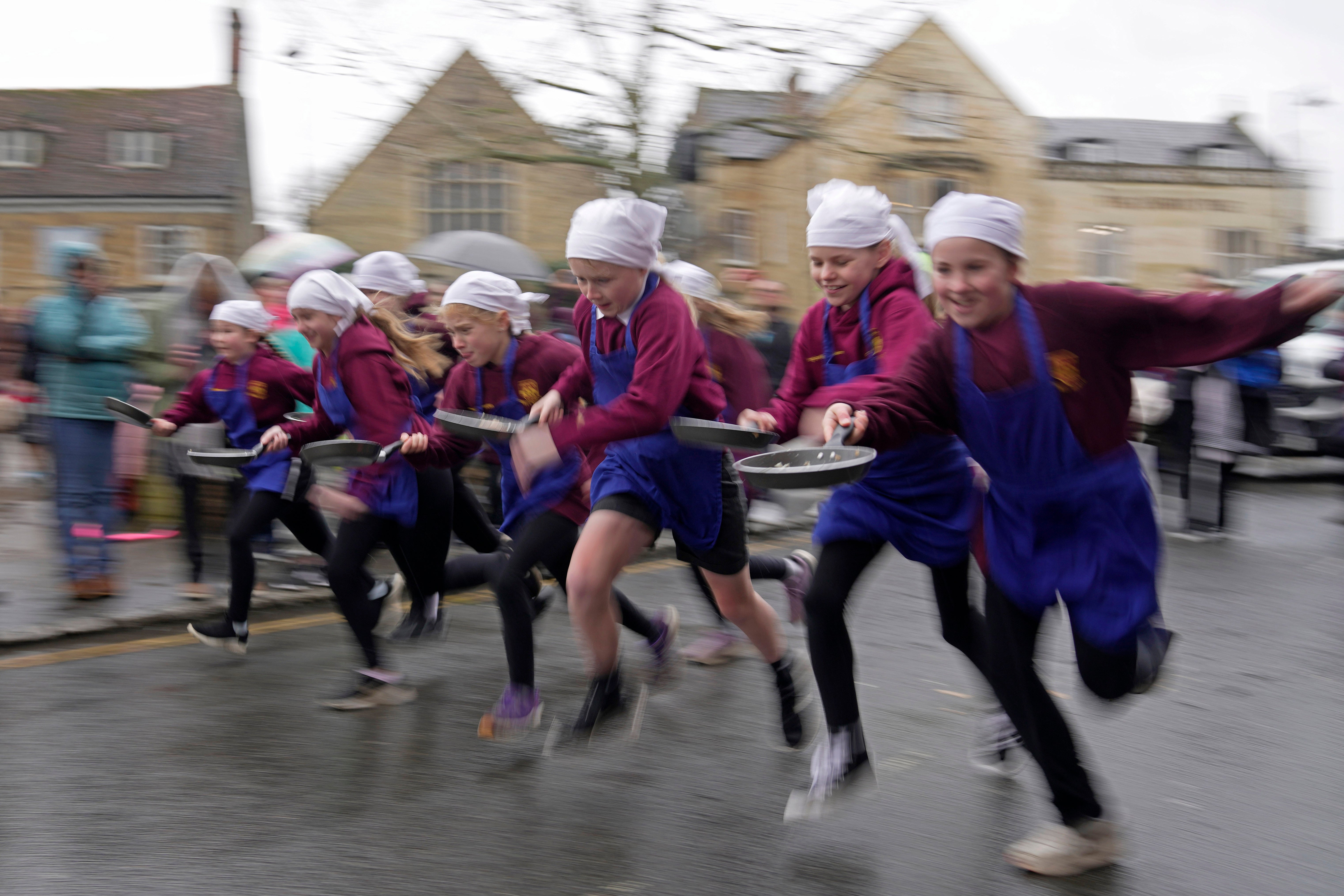 Britain Pancake Race