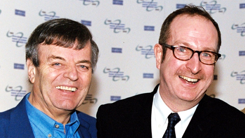 Steve Wright with fellow BBC radio stalwart Tony Blackburn