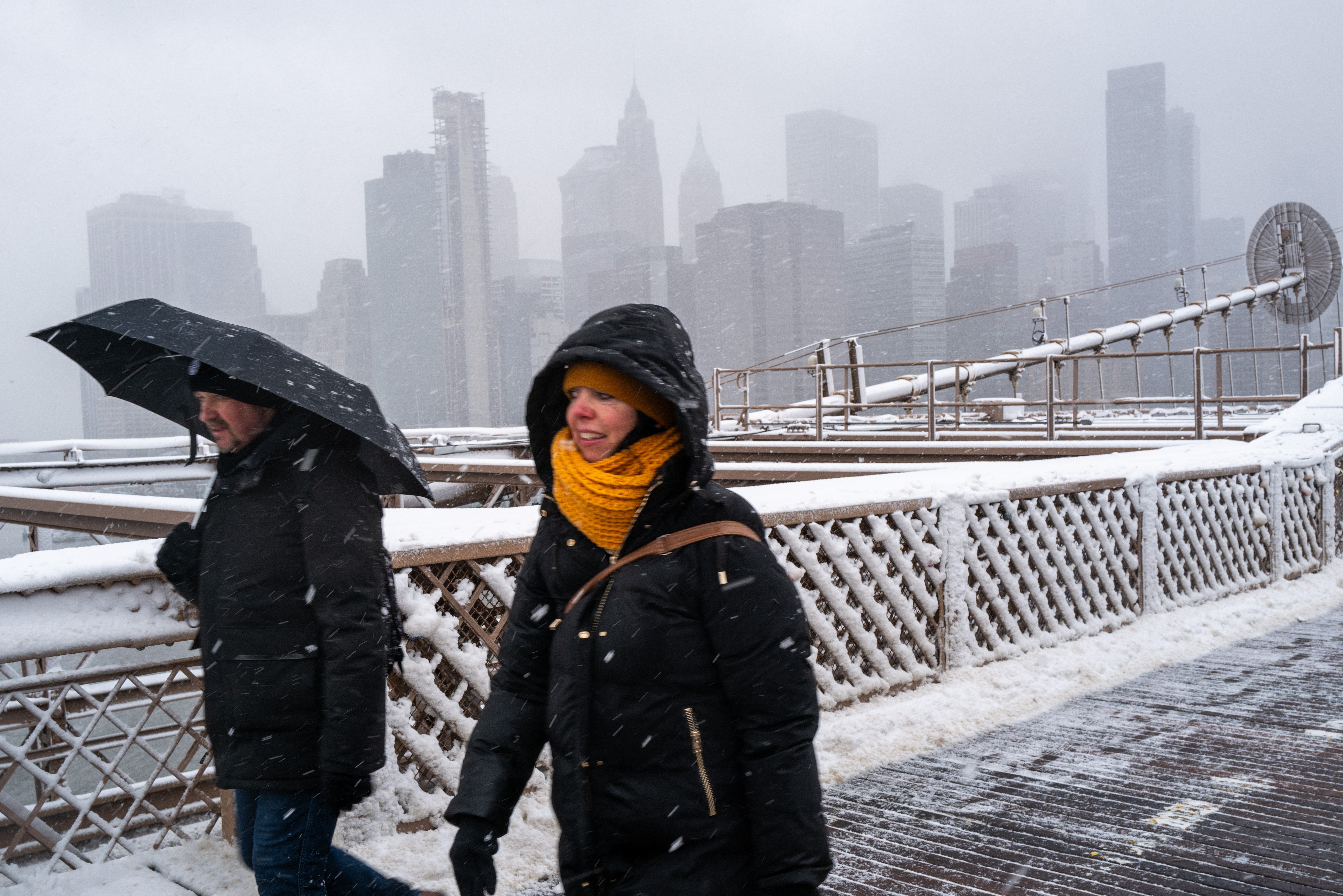 The weather made commuting a slog for many New Yorkers