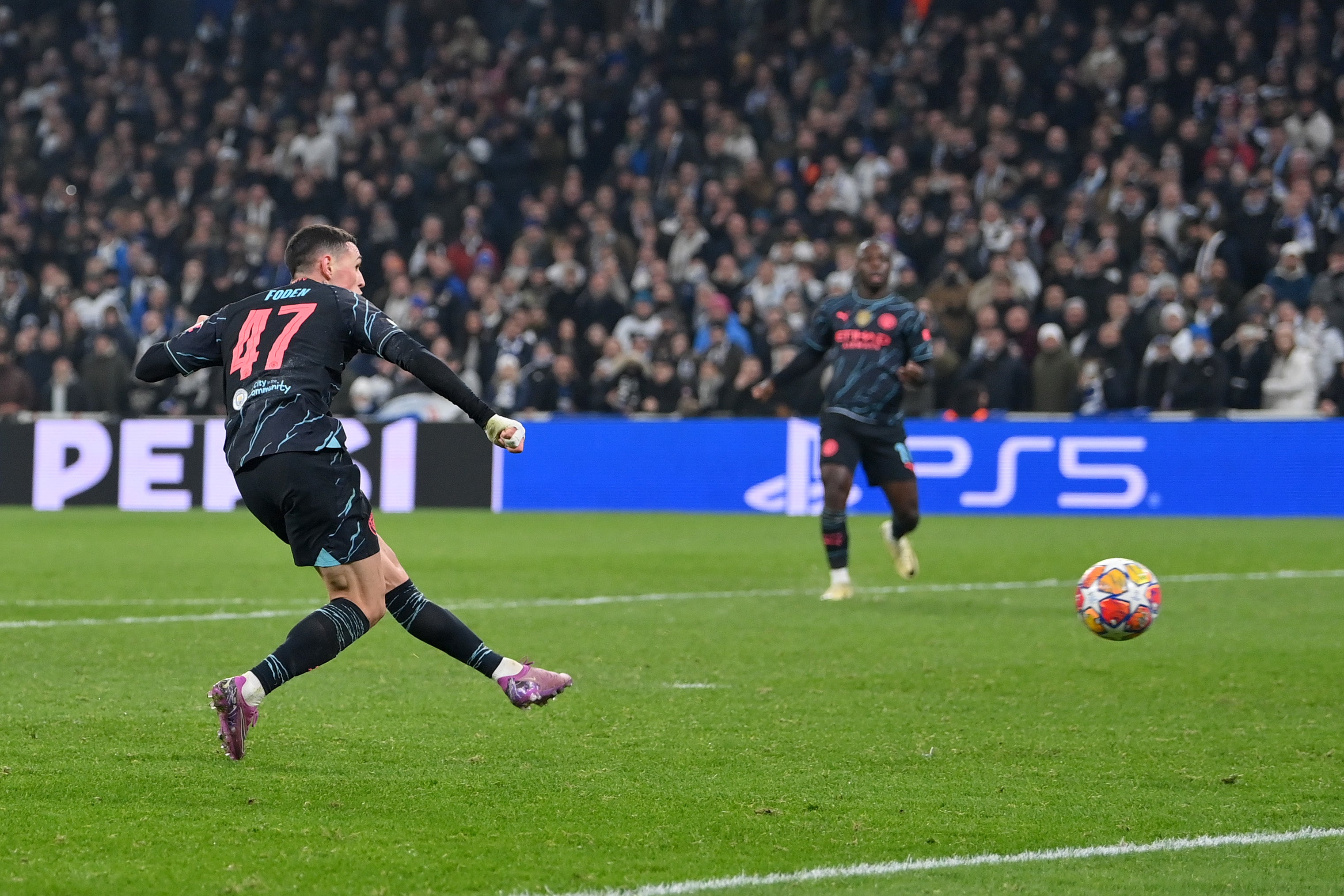 Phil Foden scored a potentially crucial third goal to give City a two-goal lead ahead of the second leg