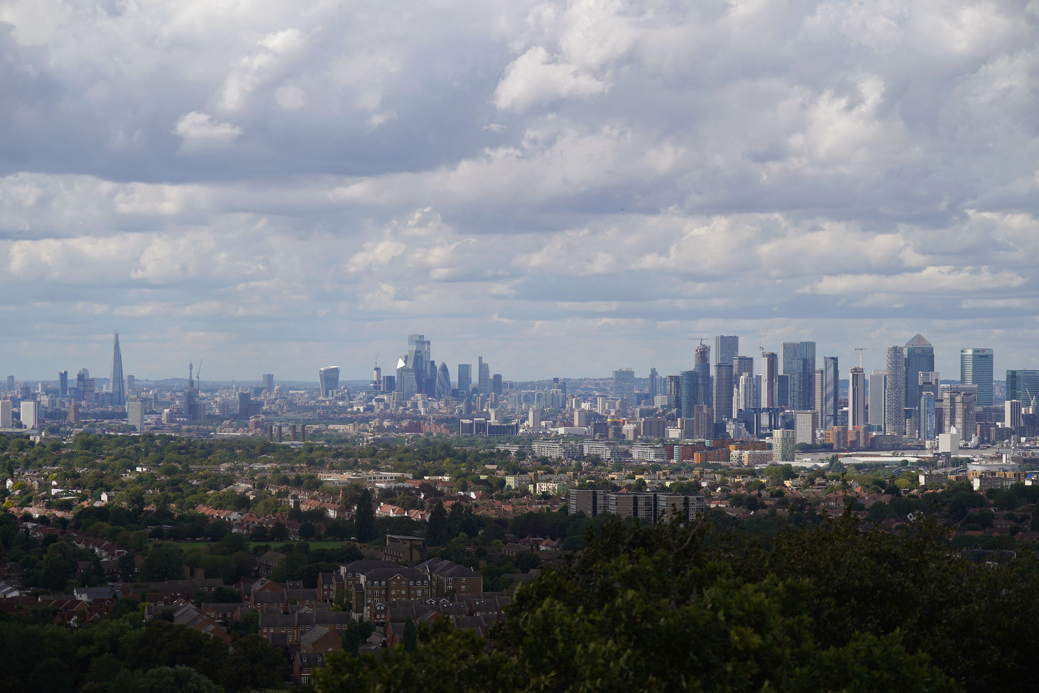 A view of London, where the overall value of housing stock fell last year, according to Savills (Yui Mok/PA)