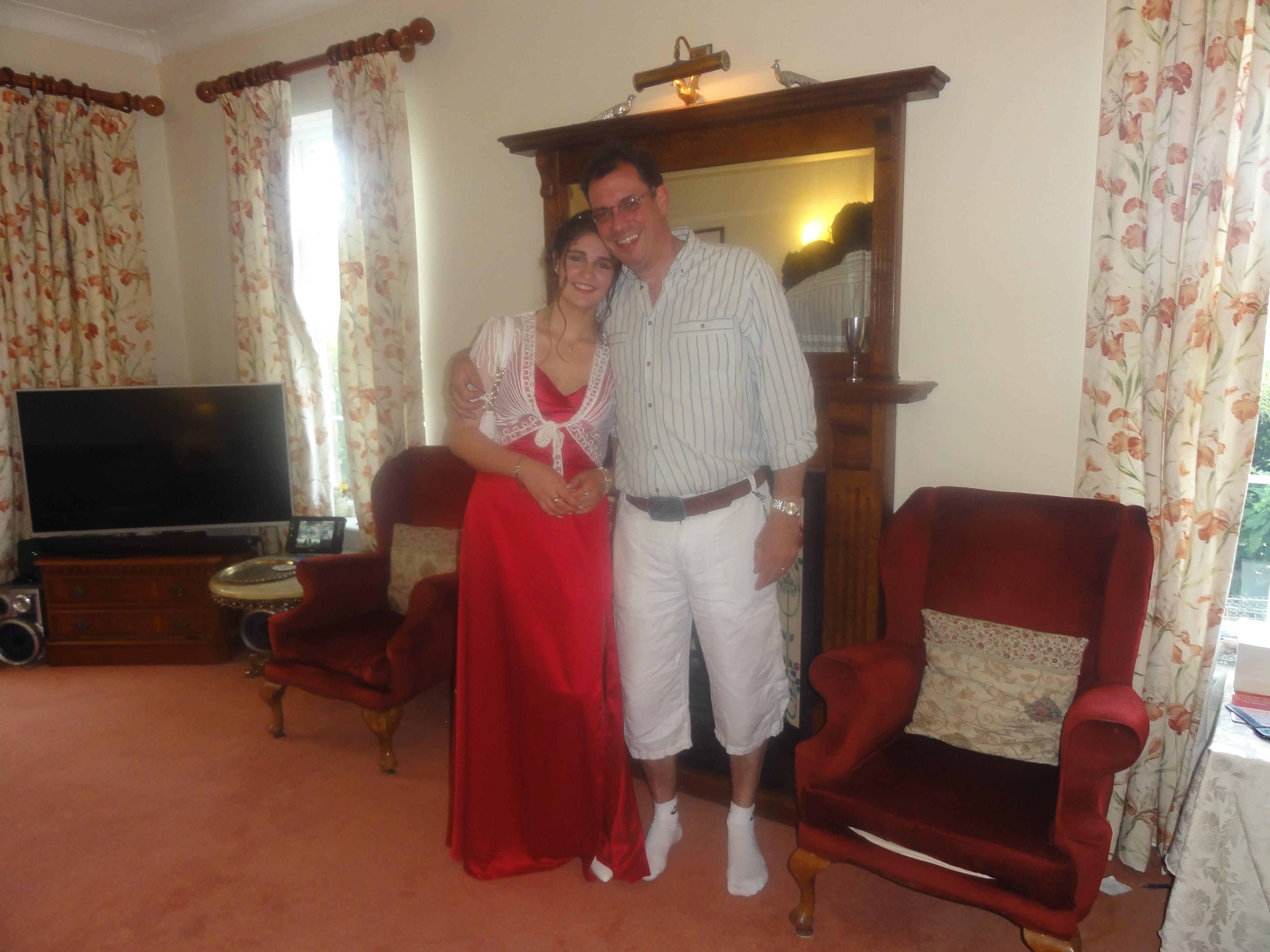 Michael with his daughter Charlie on her prom day