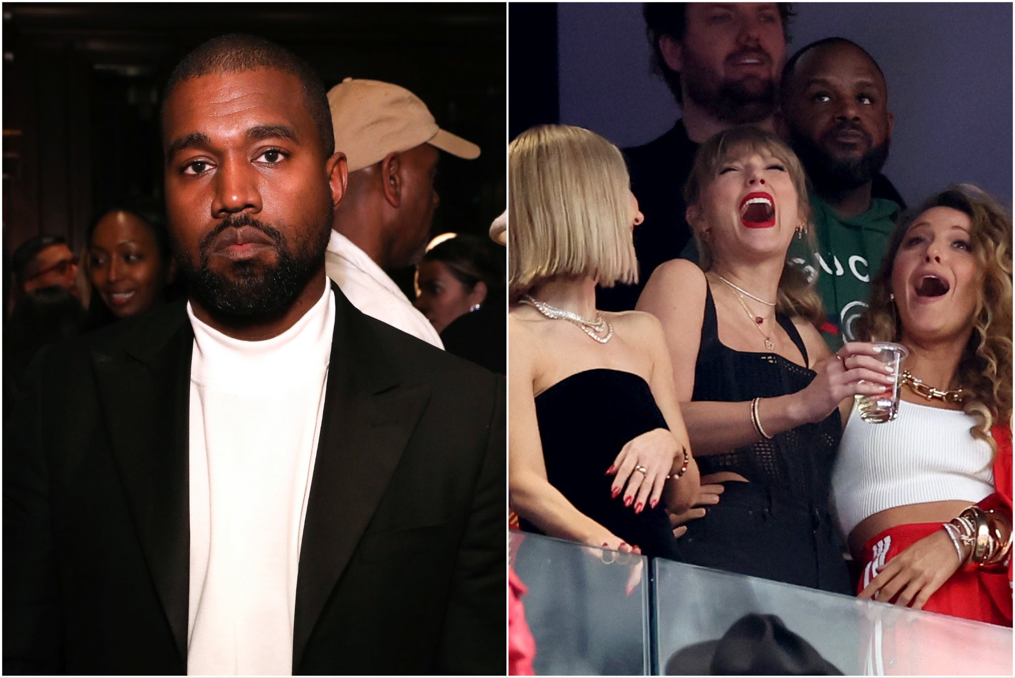 Kanye West’s representative denied a rumour that Taylor Swift had him kicked out of the seats he’d bought for the Super Bowl