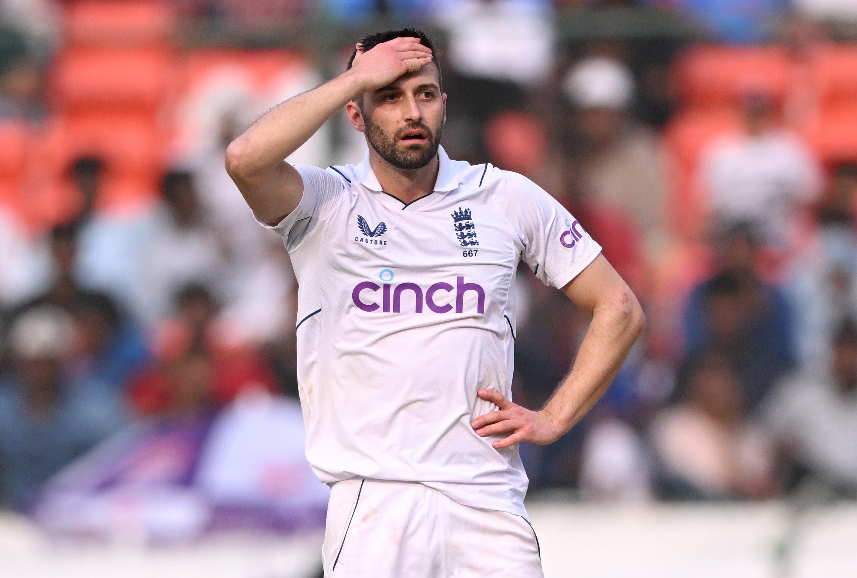 Mark Wood played in the thrilling first Test at Hyderabad