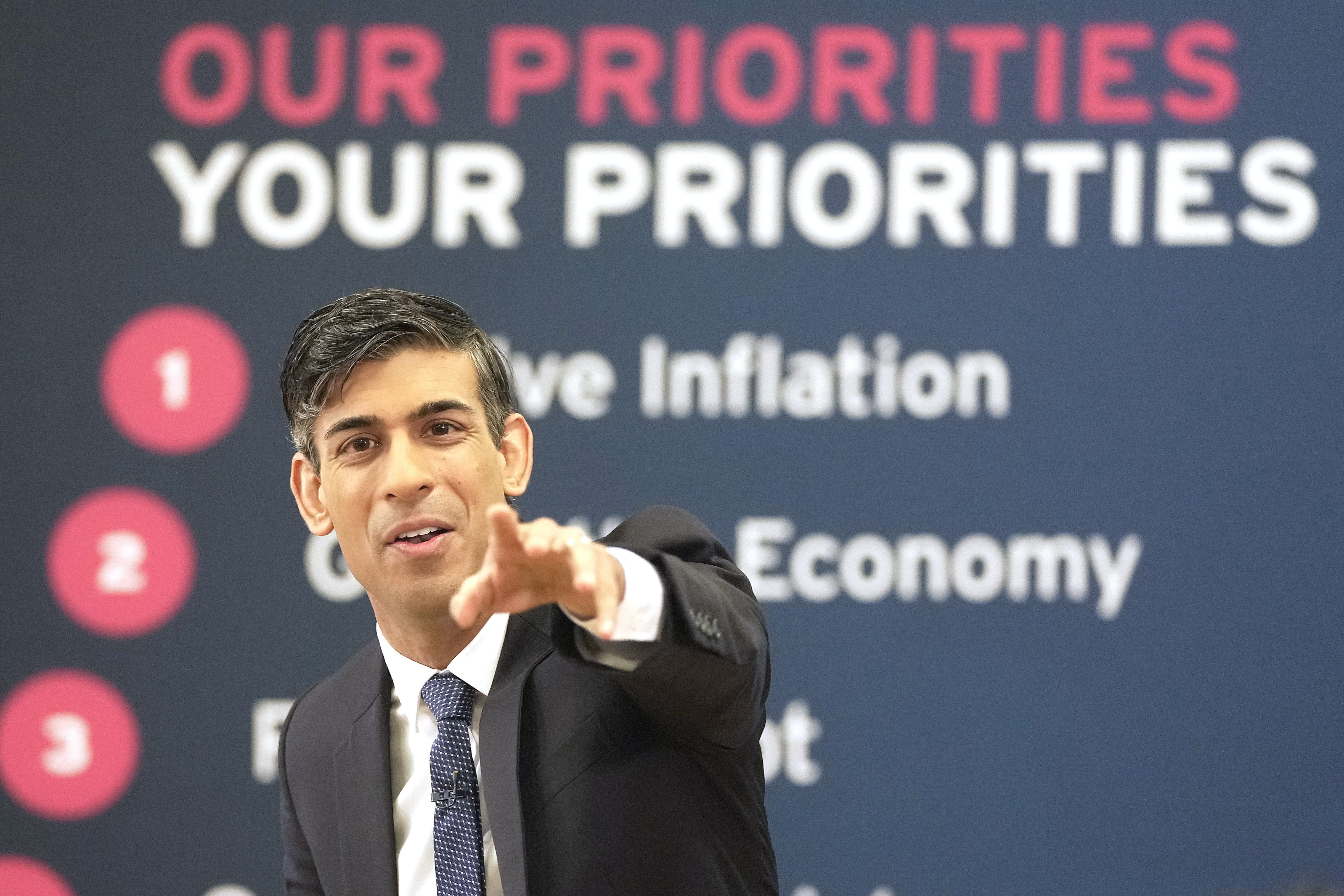 Prime Minister Rishi Sunak has made the economy among the five priorities central to his premiership