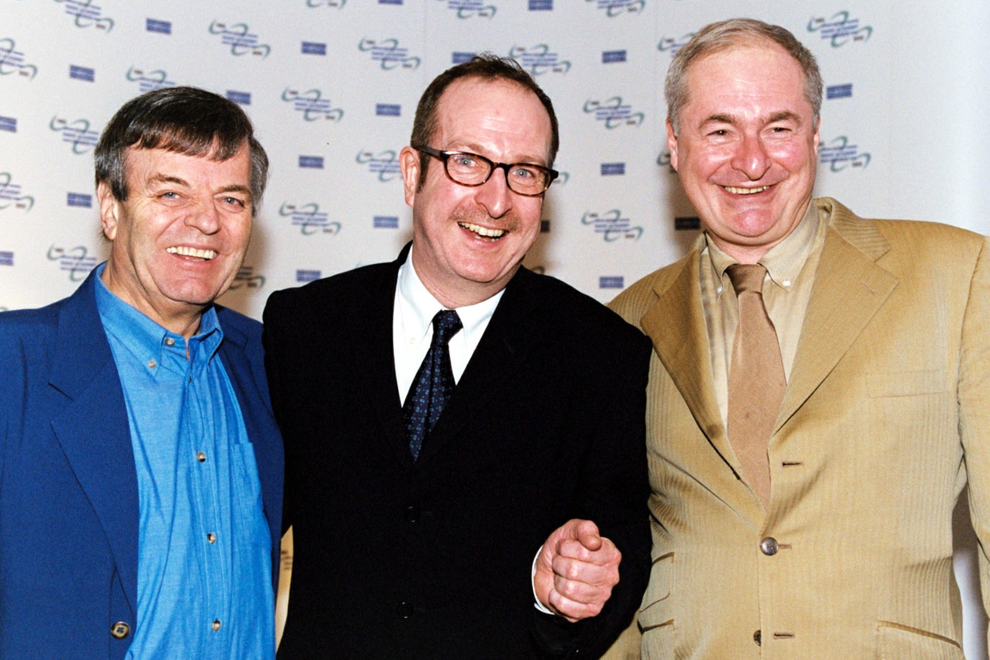 Radio DJ’s Tony Blackburn, Steve Wright and Paul Gambachini (Michael Crabtree/PA)