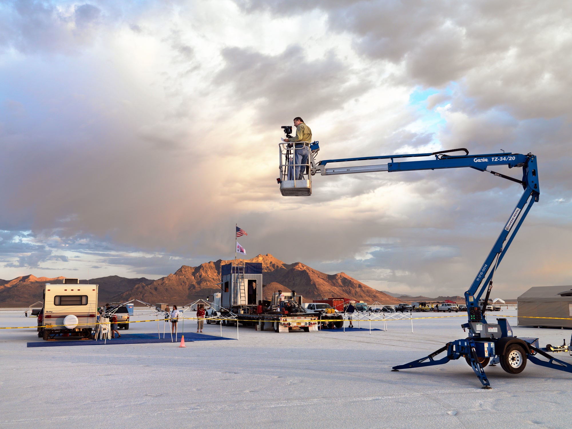 Burtynsky on the Bonneville Salt Flats, USA, 2008