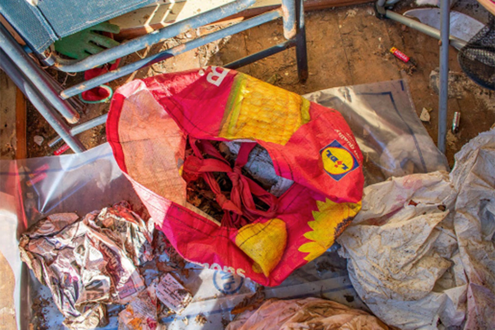 The plastic Lidl bag in which the body of Constance Marten and Mark Gordon’s baby Victoria was found