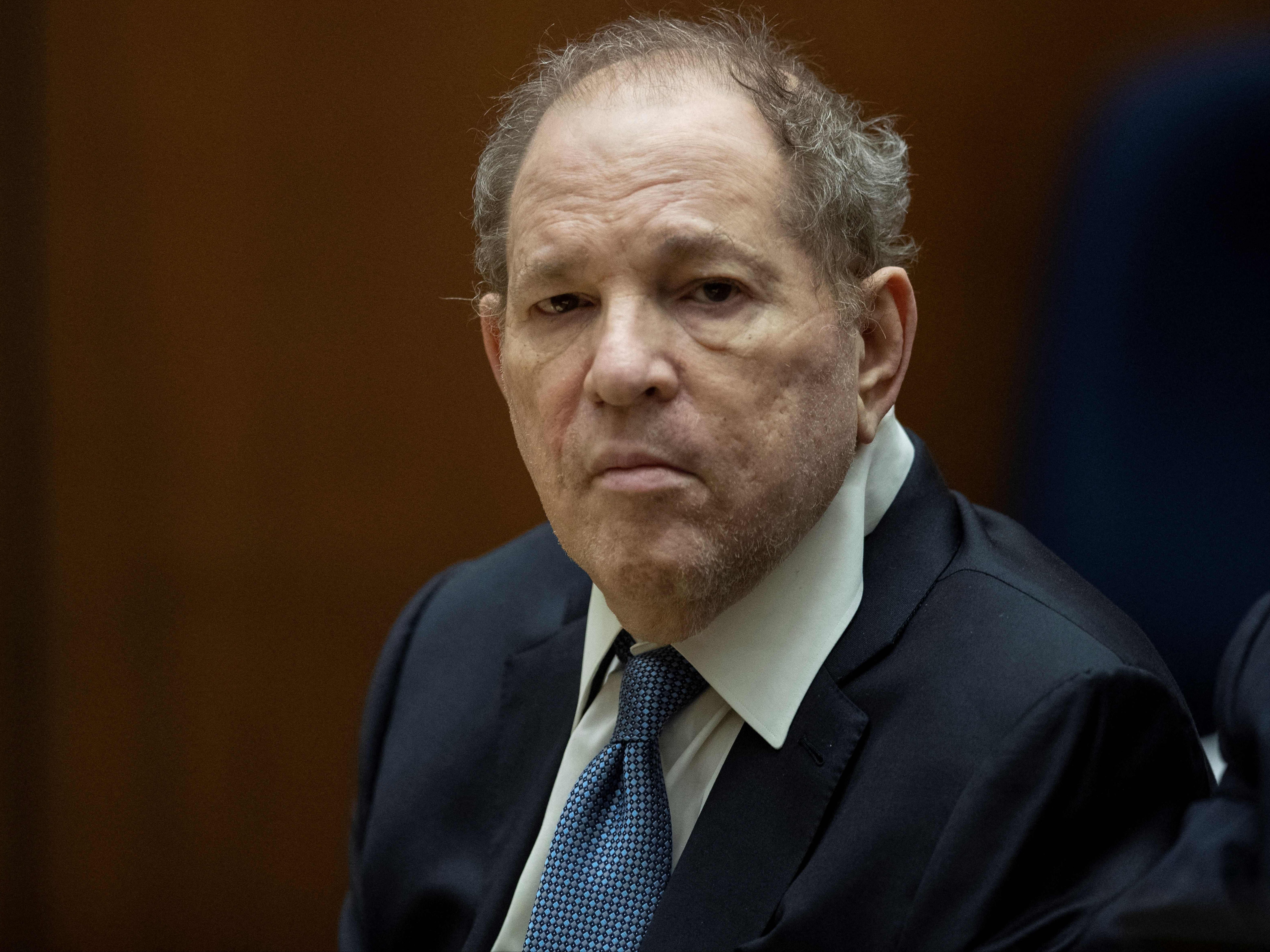 Harvey Weinstein appears in court at the Clara Shortridge Foltz Criminal Justice Center in Los Angeles, California, on 4 October 2022