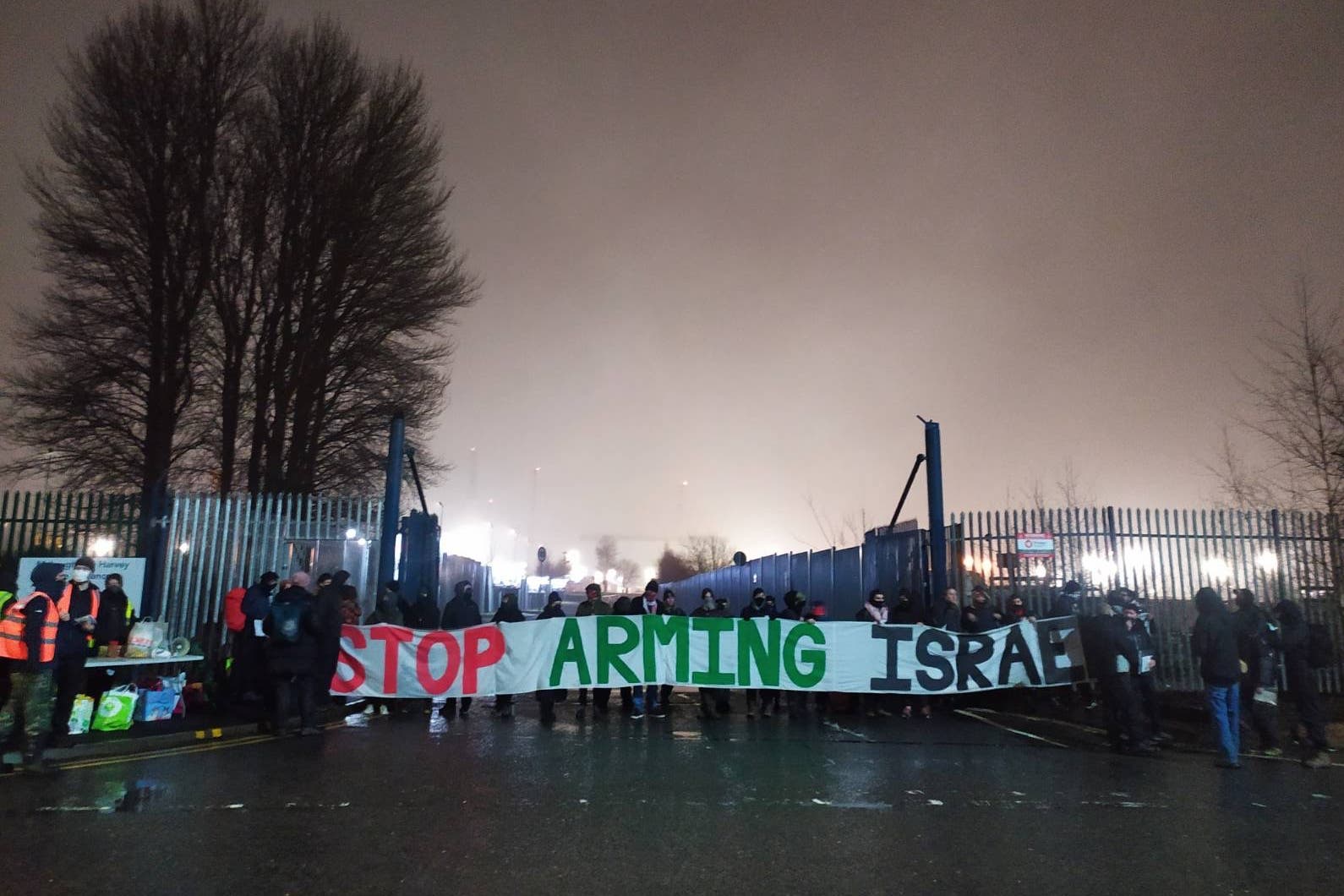 Demonstrators are staging a protest at BAE Systems in Glasgow (Handout/PA)