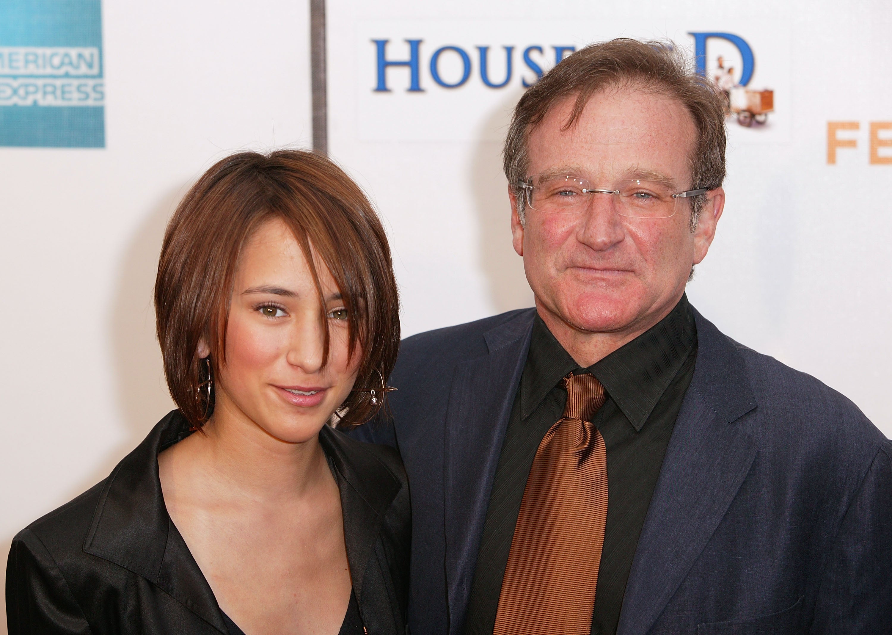 Robin Williams and his daughter Zelda Williams in 2004