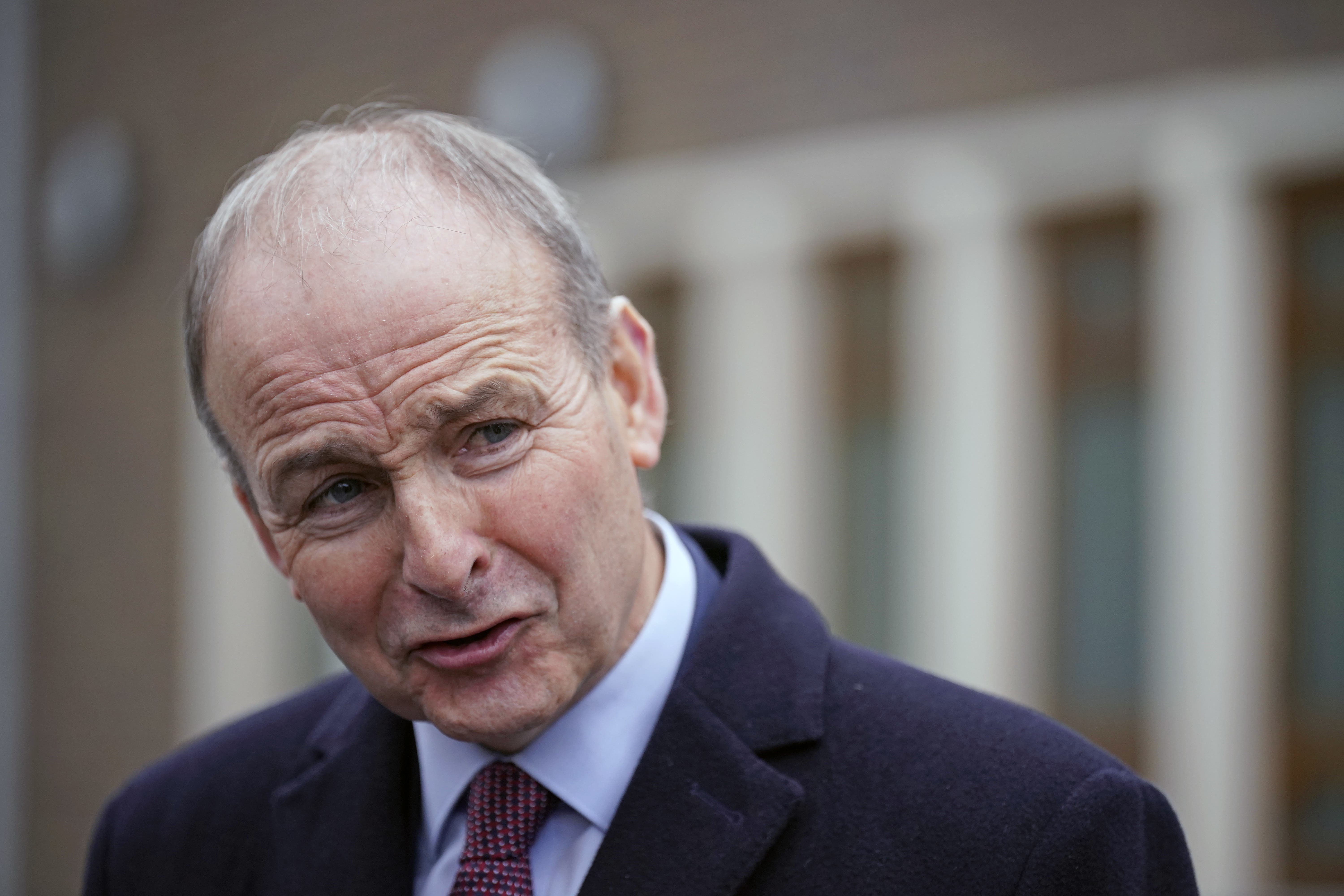 Micheal Martin met with the aid agency’s commissioner general Philippe Lazzarini in Dublin on Thursday (Niall Carson/PA)