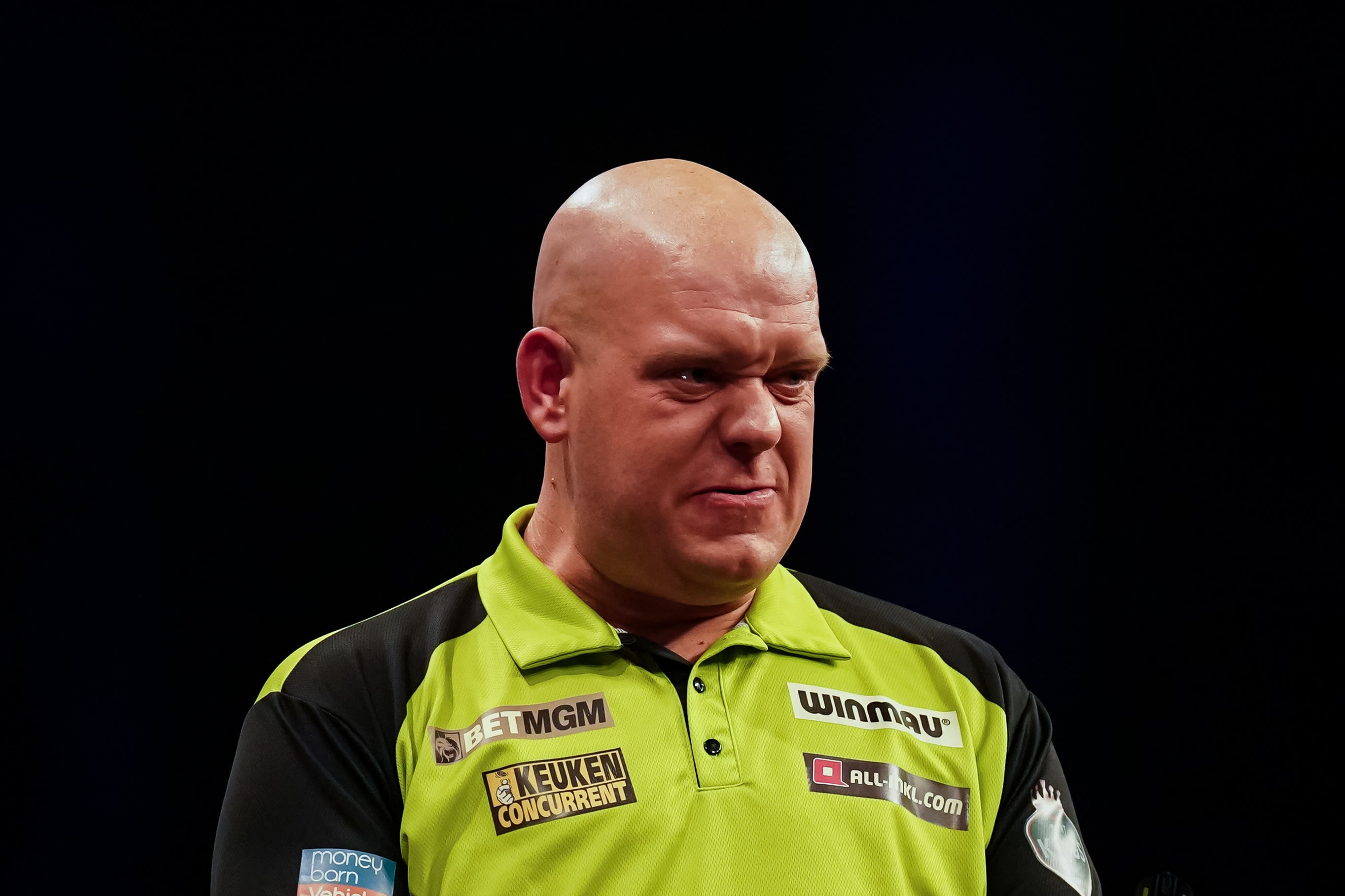 Michael van Gerwen won in Glasgow (Andrew Milligan/PA)