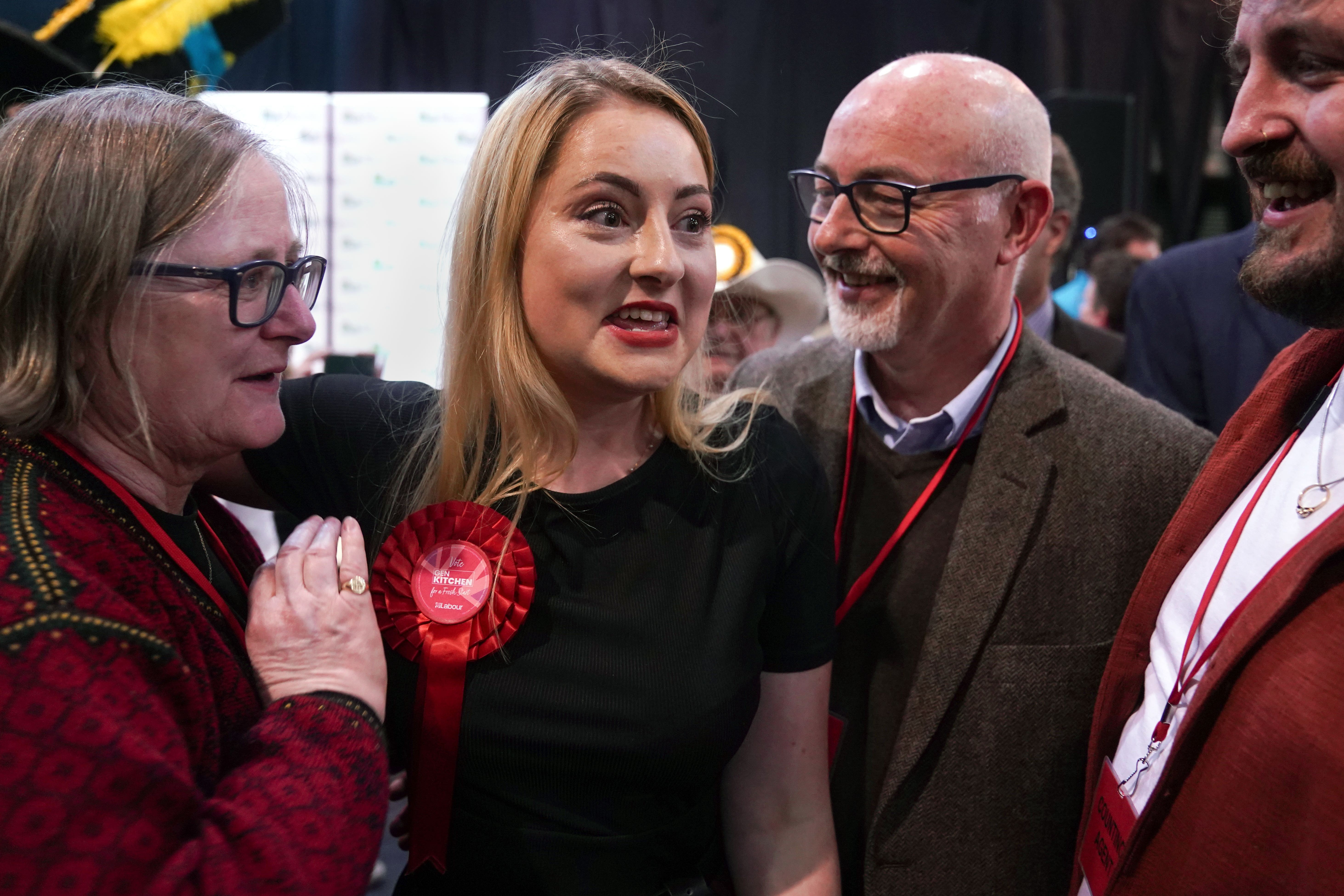 Gen Kitchen won the Wellingborough by-election with the second-largest swing from the Conservatives to Labour since the Second World War (Joe Giddens/PA)