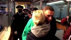 Alexei Navalny and wife share final kiss before Putin critic dies in prison