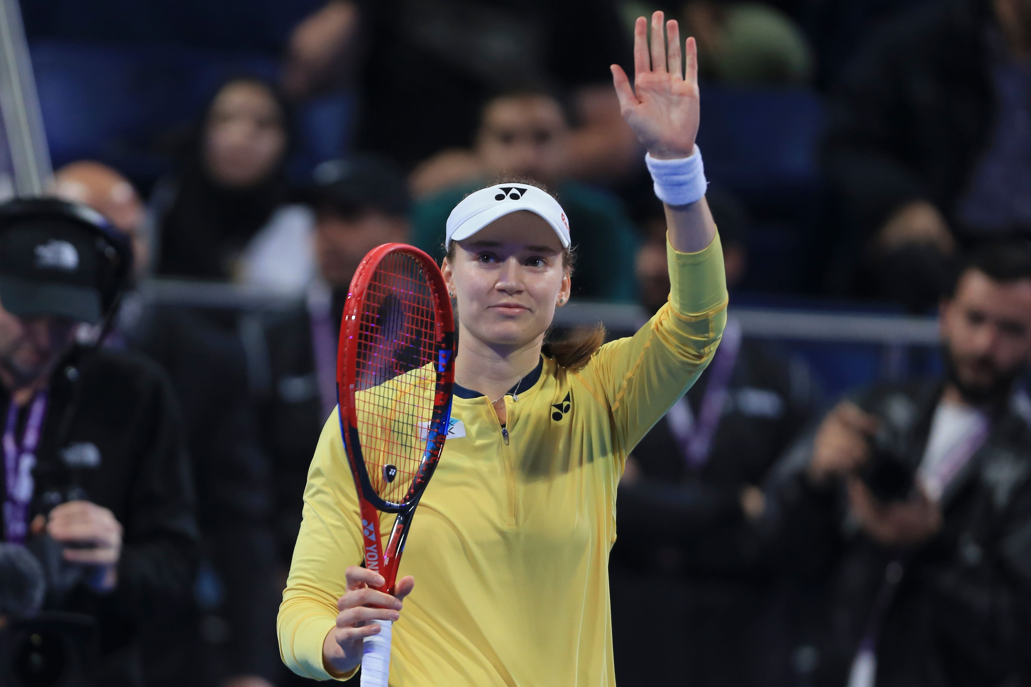 Elena Rybakina will take on Iga Swiatek in Doha (Hussein Sayed/AP)