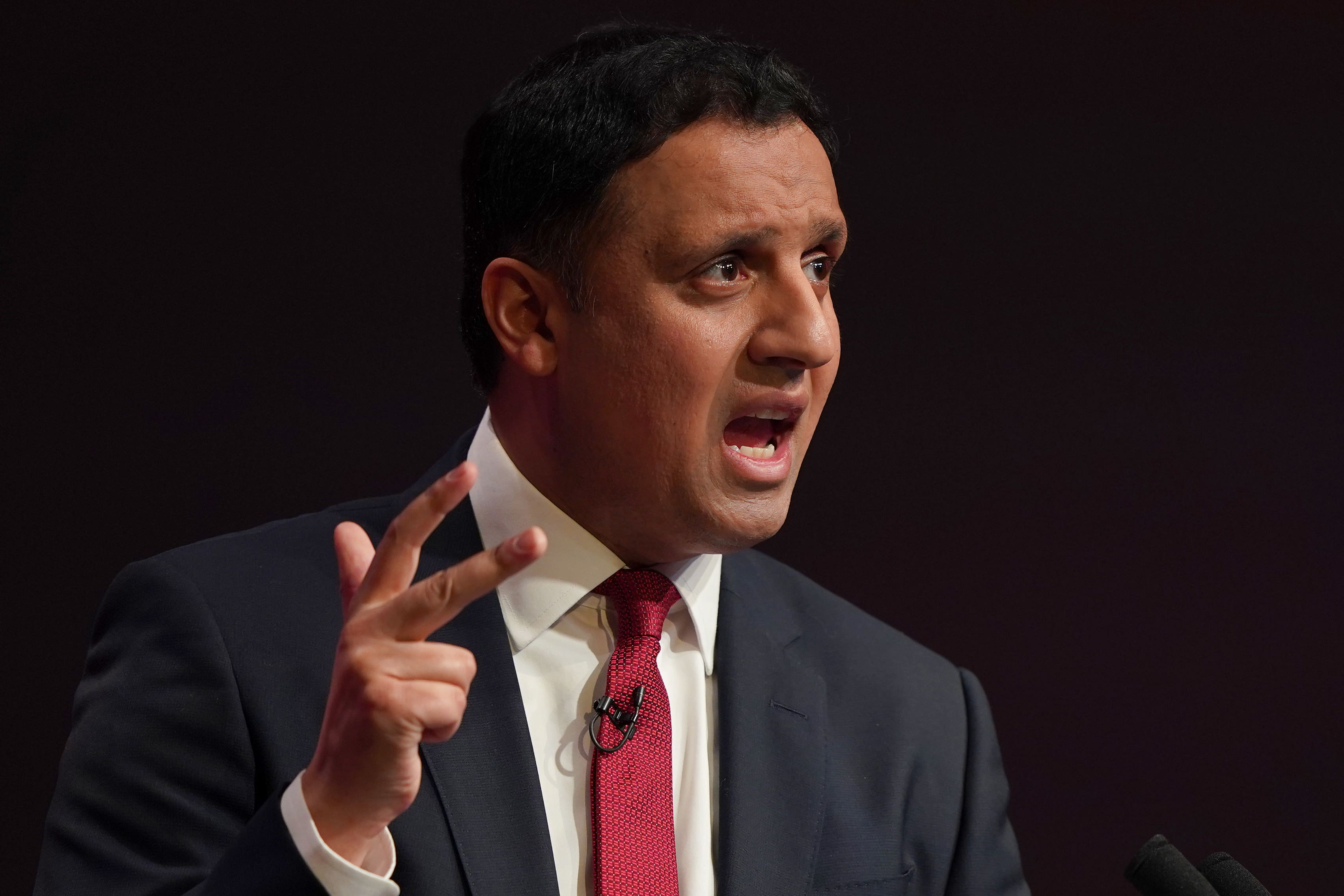 Anas Sarwar addressed the Scottish Labour conference in Glasgow on Friday (PA)