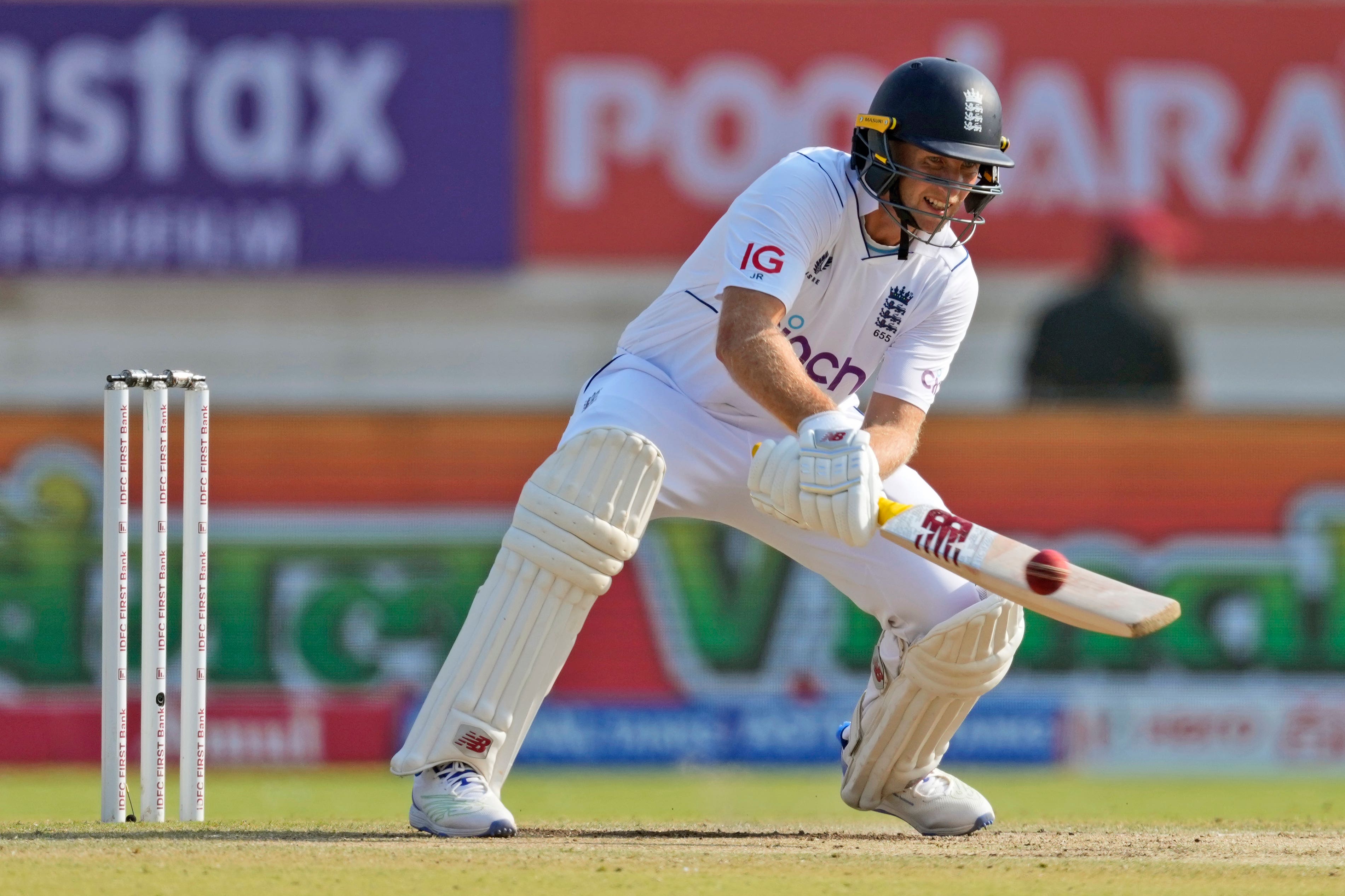 Joe Root was out for 18 after an ill-judged reverse sweep