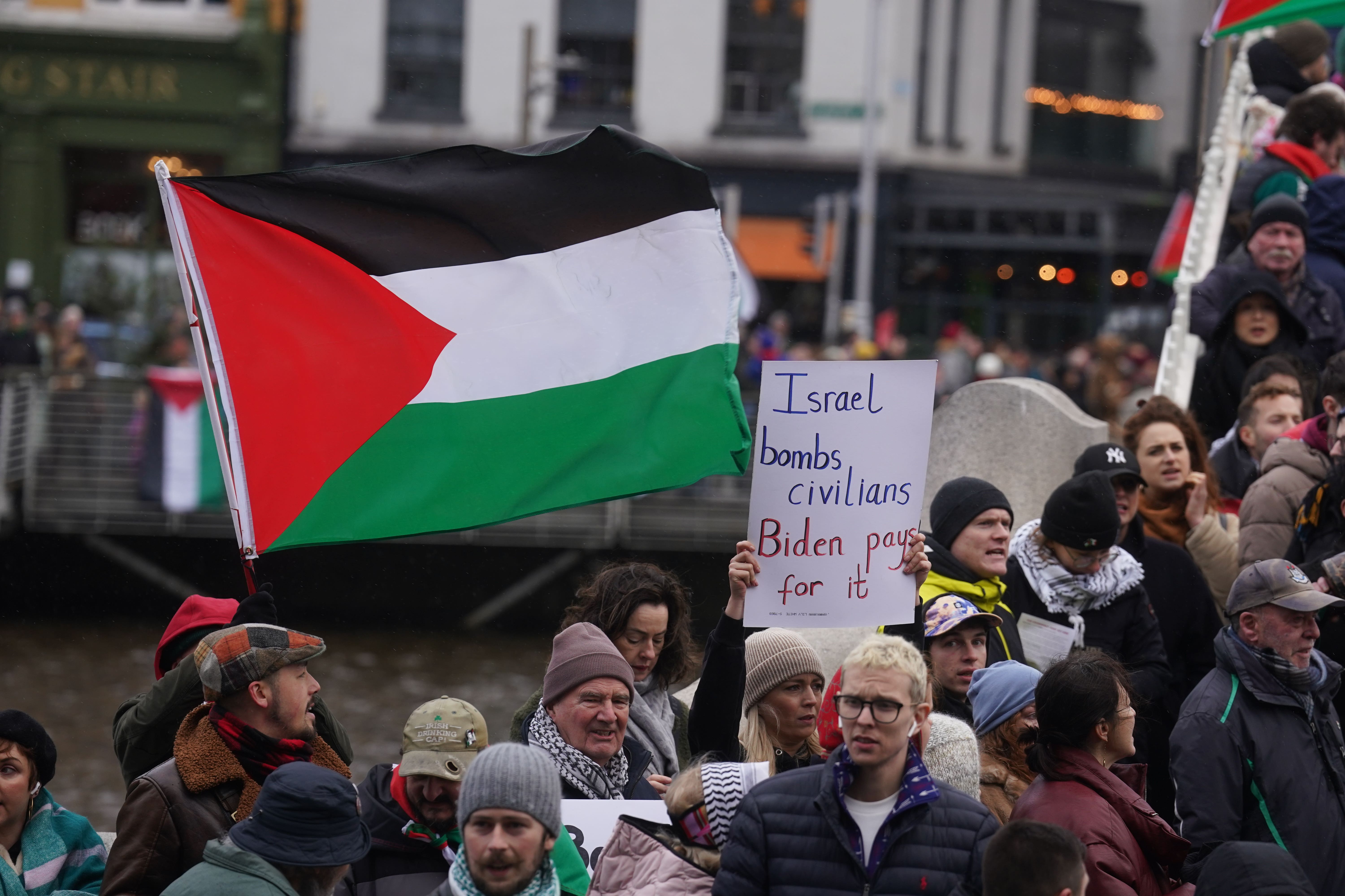 Demonstrations took place across Ireland (Brian Lawless/PA)