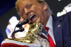 Donald Trump’s sneakers: Everything we know about the $399 ‘never surrender’ gold high-tops