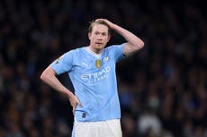 Kevin De Bruyne’s new role exposes cracks in Manchester City’s midfield