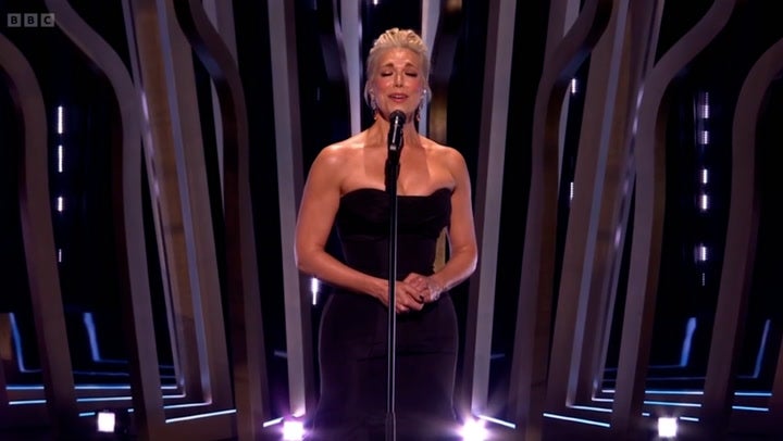 Hannah Waddingham sings during the Baftas In Memoriam segment