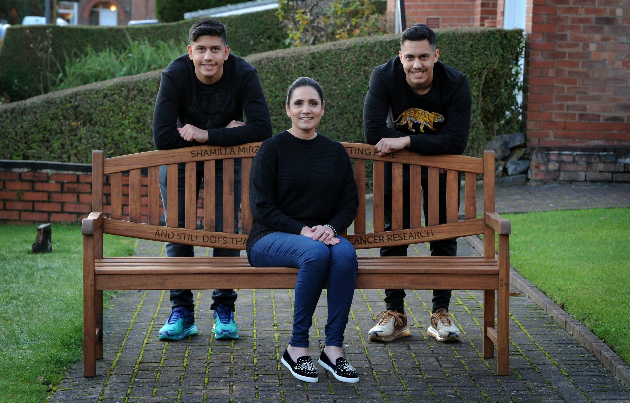 Shamilla Mirza with her sons