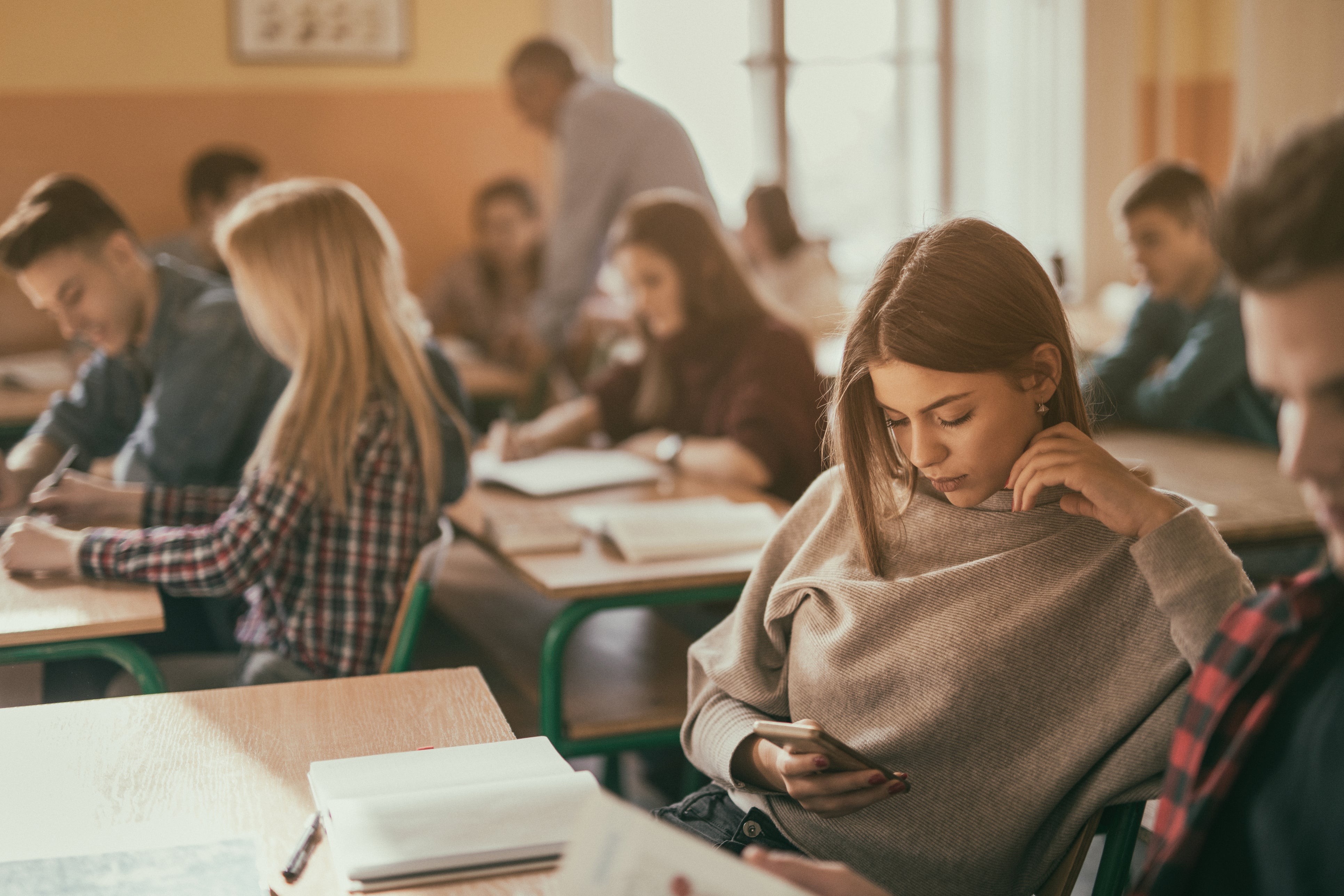 When students pull out their phones to reply, it opens the door to other social media distractions