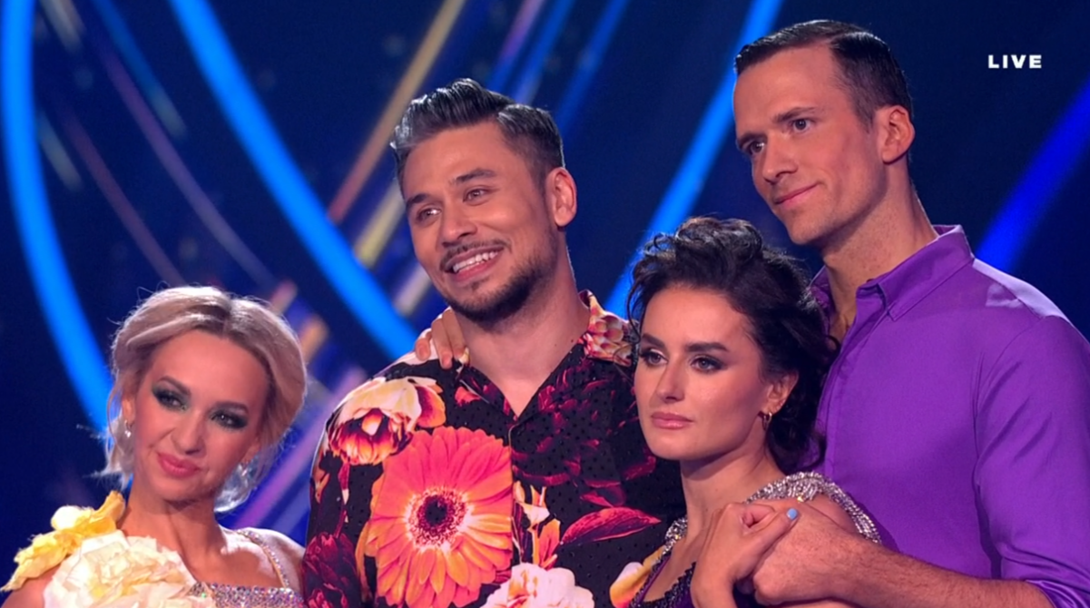 Amber Davies and Ricky Norwood found themselves in the skate-off on Sunday