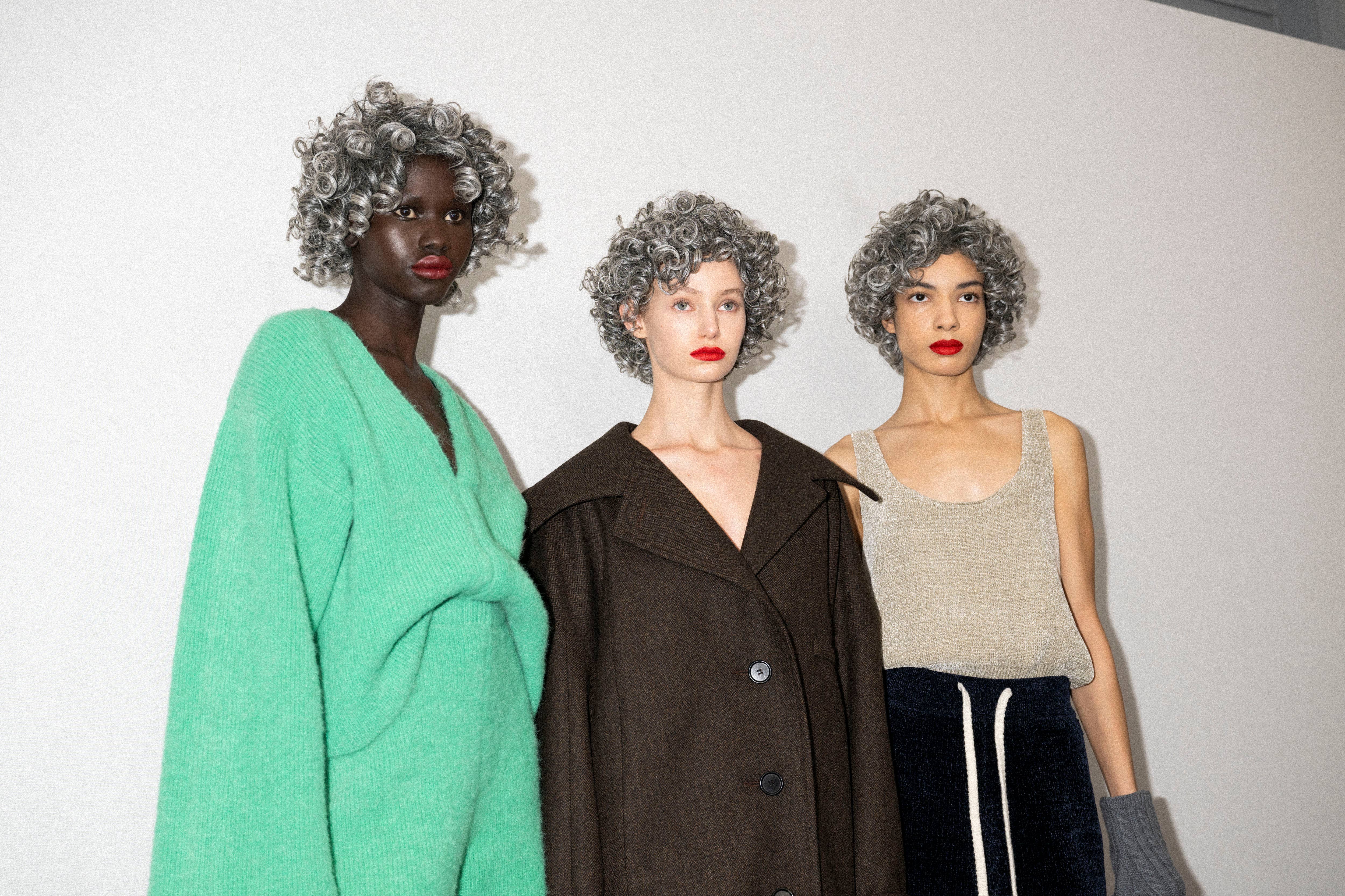 Grey hair was in vogue at JW Anderson (Arman Naji/PA)