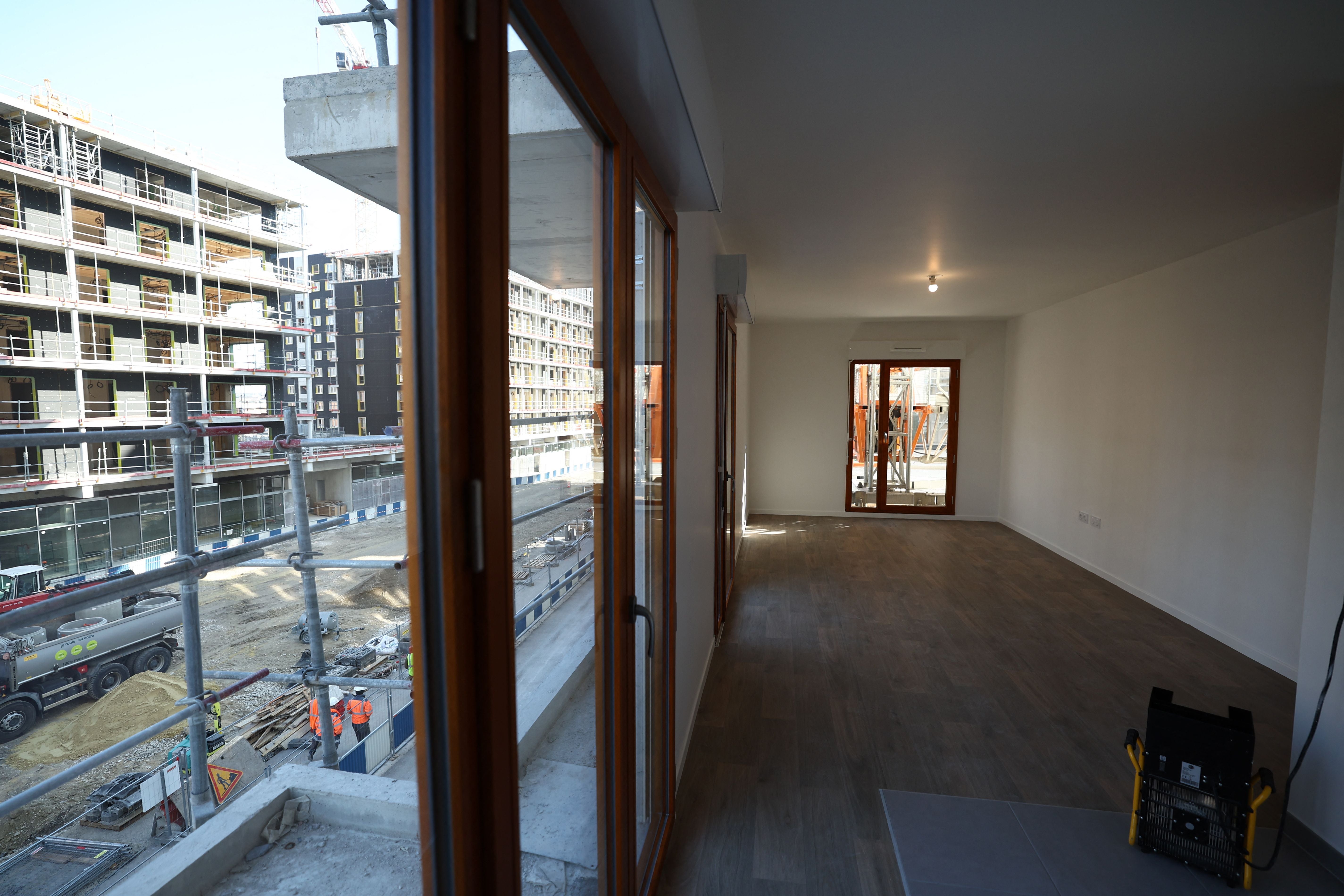 A view of the inside of an apartment of the Athletes’ Village in Saint-Oue