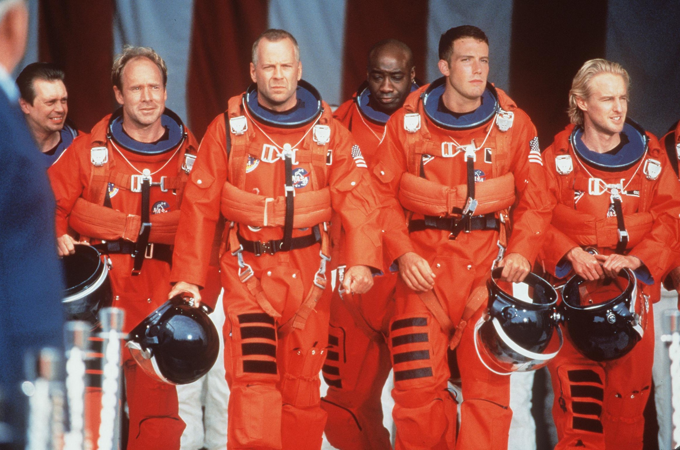 Steve Buscemi, Will Patton, Bruce Willis, Michael Duncan, Ben Affleck and Owen Wilson in ‘Armageddon’