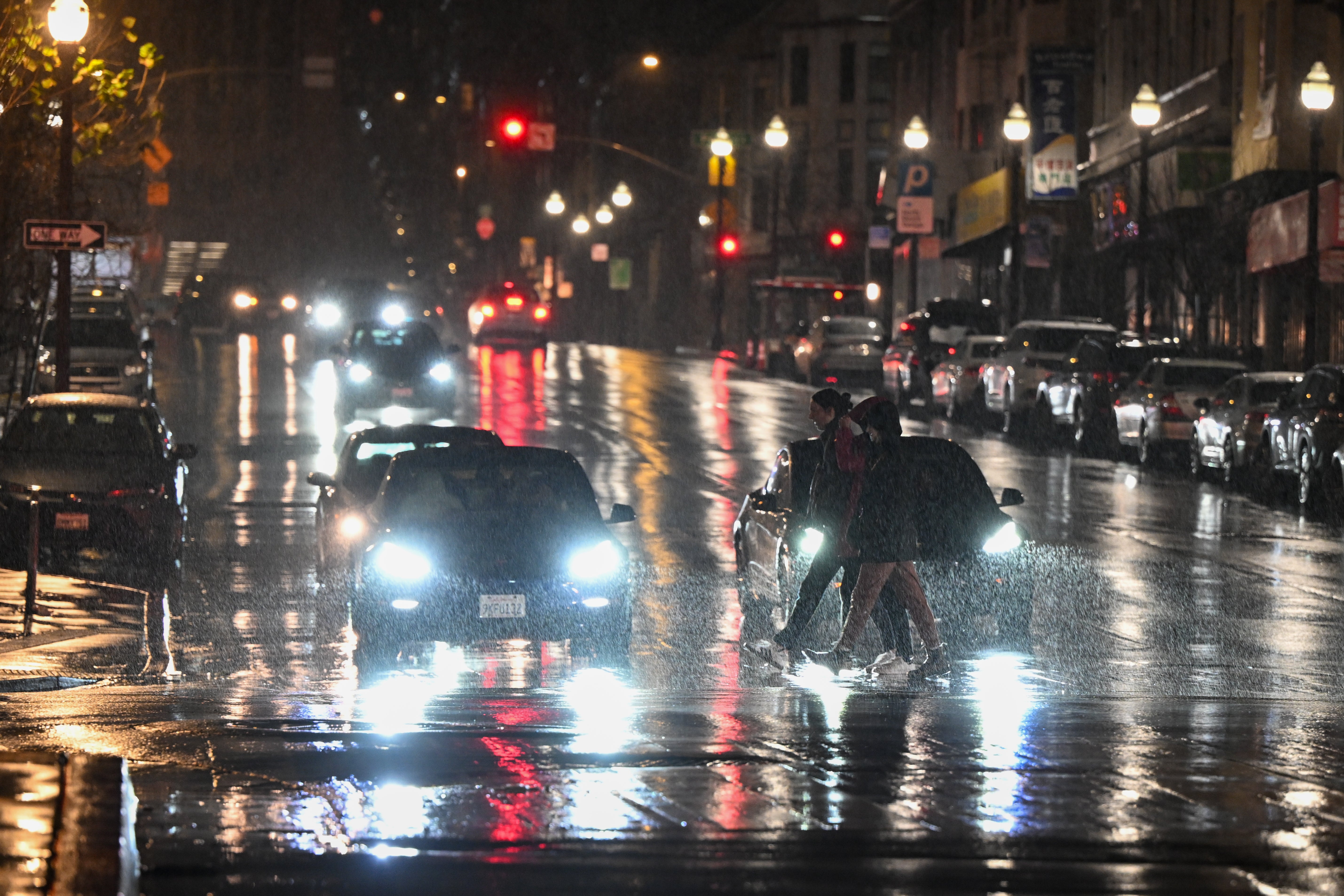 Heavy rain and subsequent flooding hit San Francisco, California on Sunday