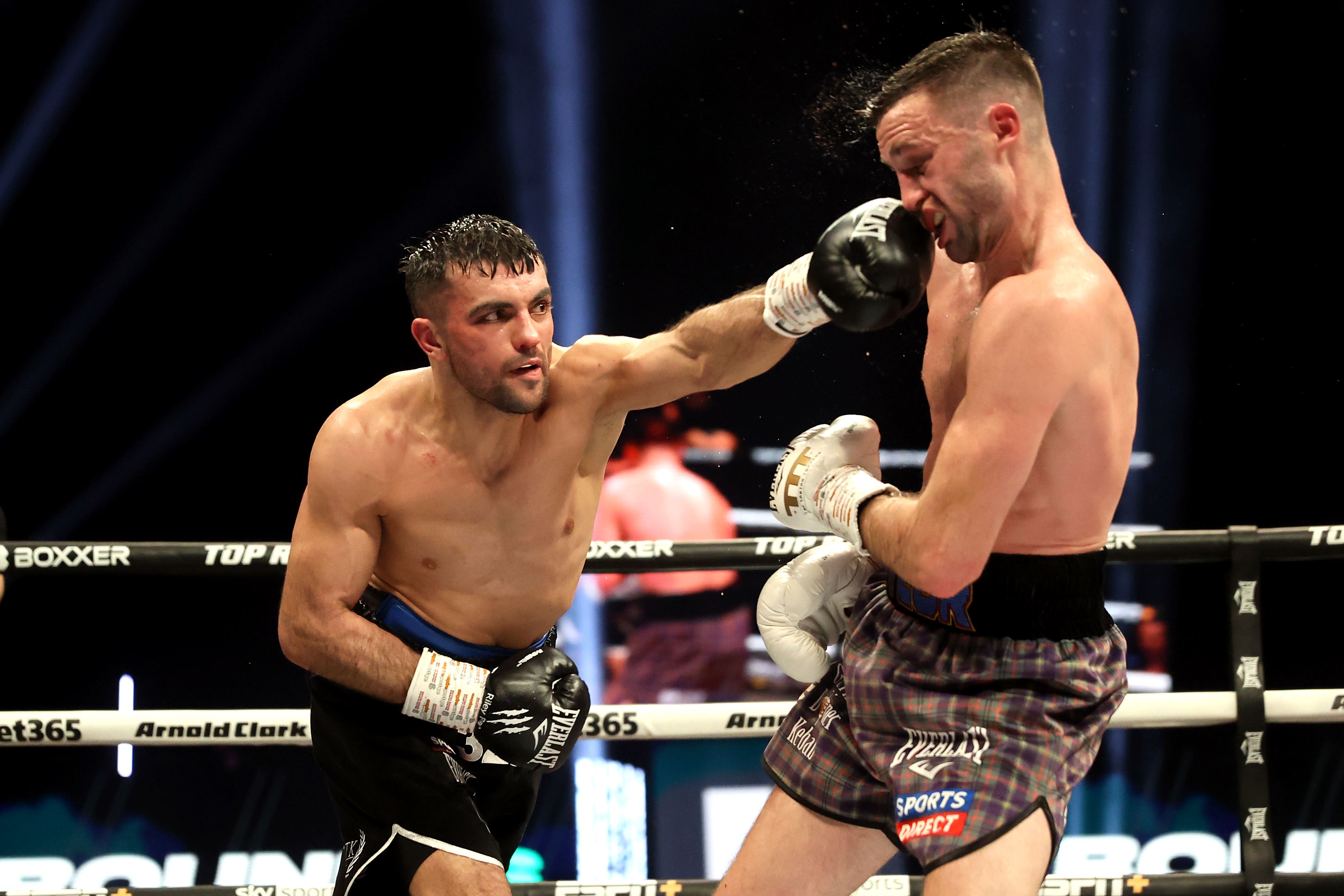 Catterall (left) started well in his first fight with Taylor