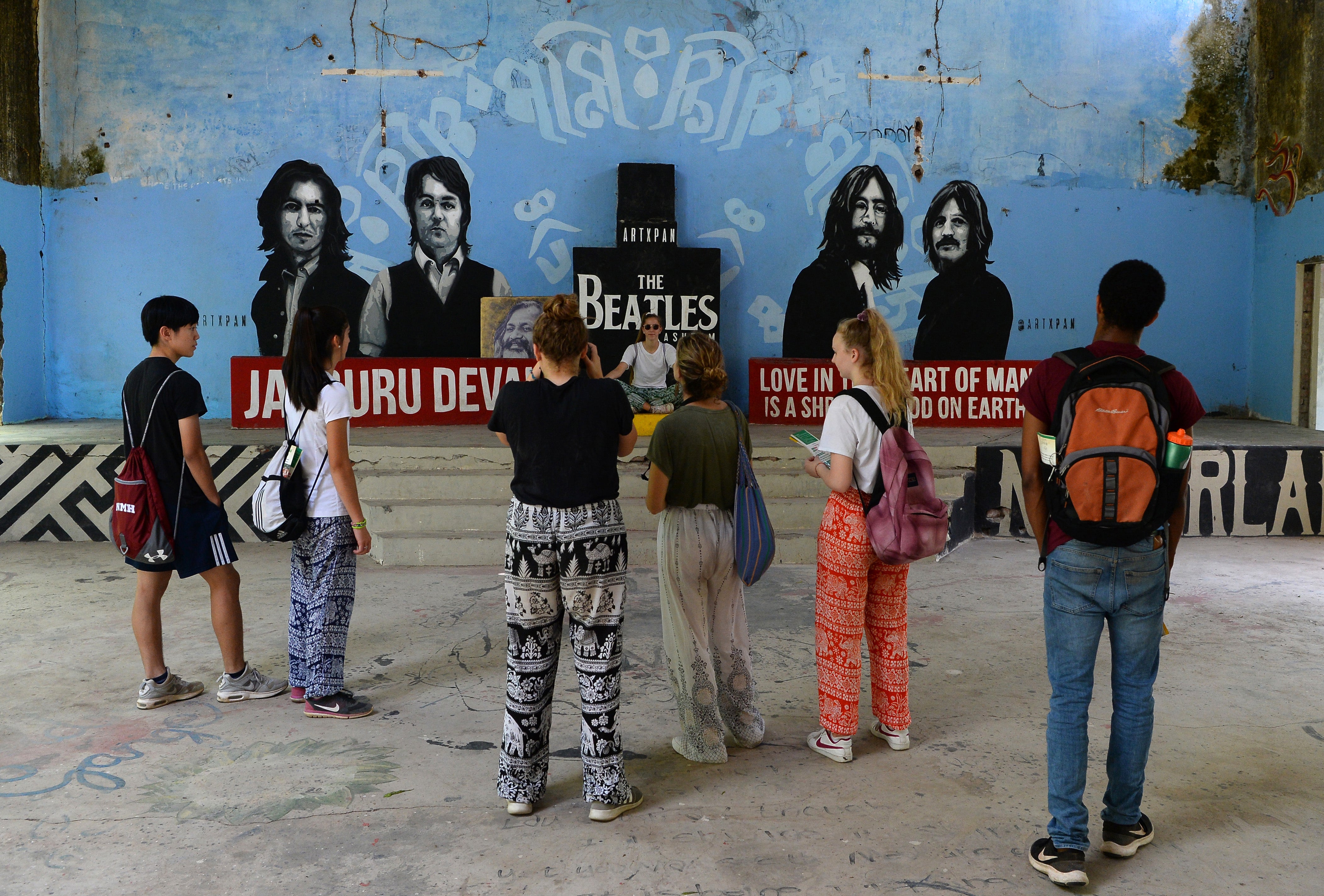 The now-derelict ashram that The Beatles visited 50 years ago, in Rishikesh in northern India