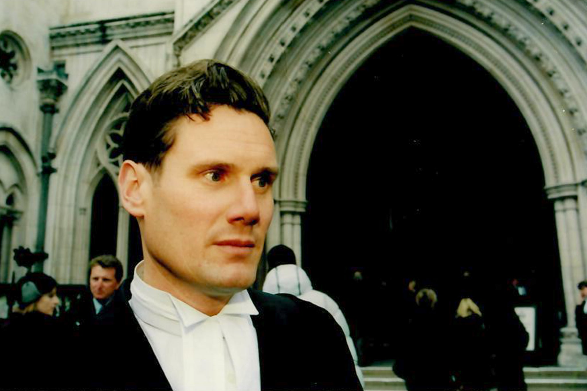 Starmer is pictured as a high-flying QC outside the Royal Courts of Justice in 2006