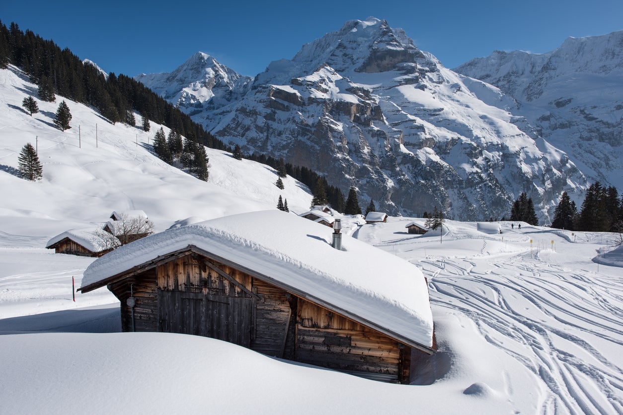 Car free Murren is blessed with sunny, high-altitude slopes