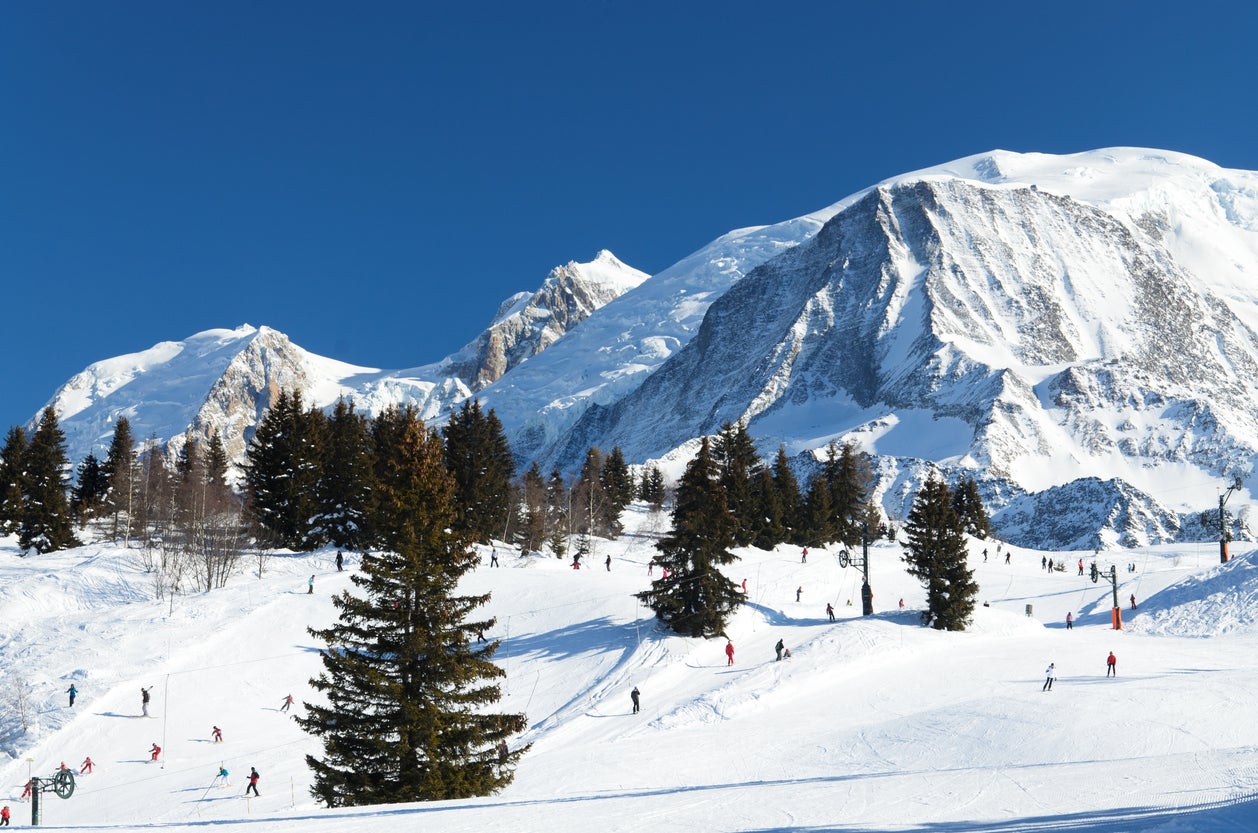 The snow is yet to melt on Mont Blanc