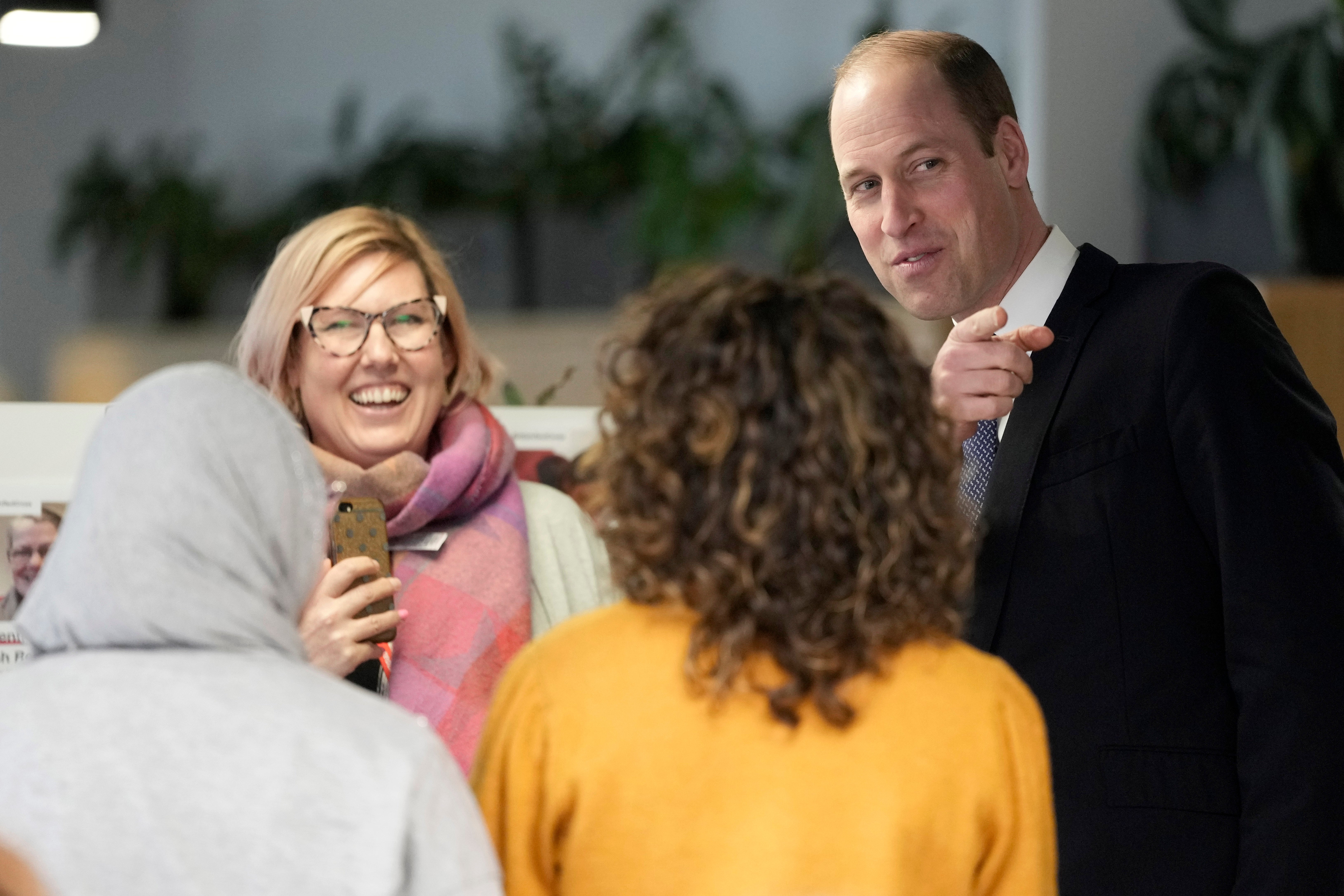 William visited the Red Cross headquarters in London on Tuesday