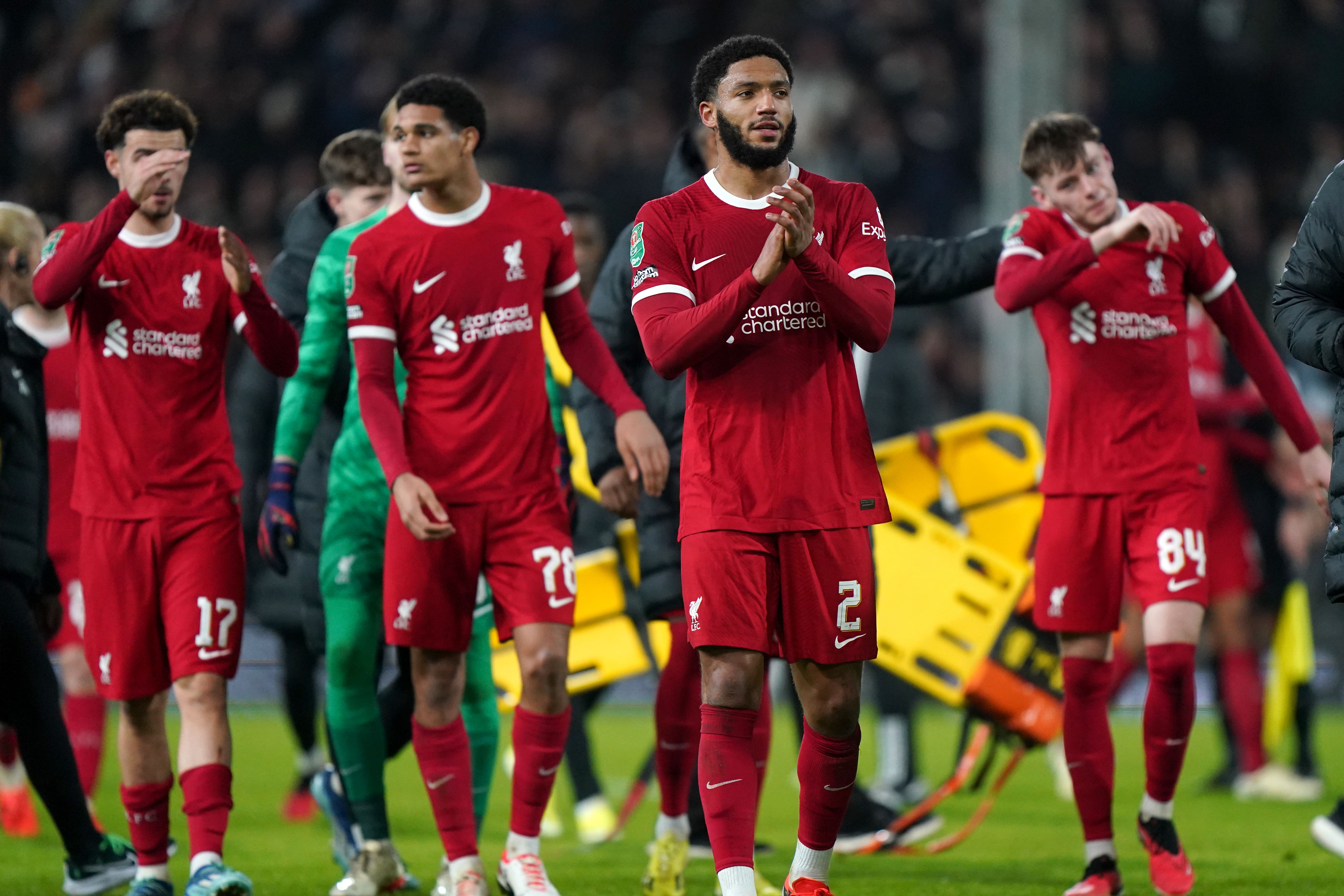 Liverpool are returning to Wembley for the Carabao Cup final (Bradley Collyer/PA)