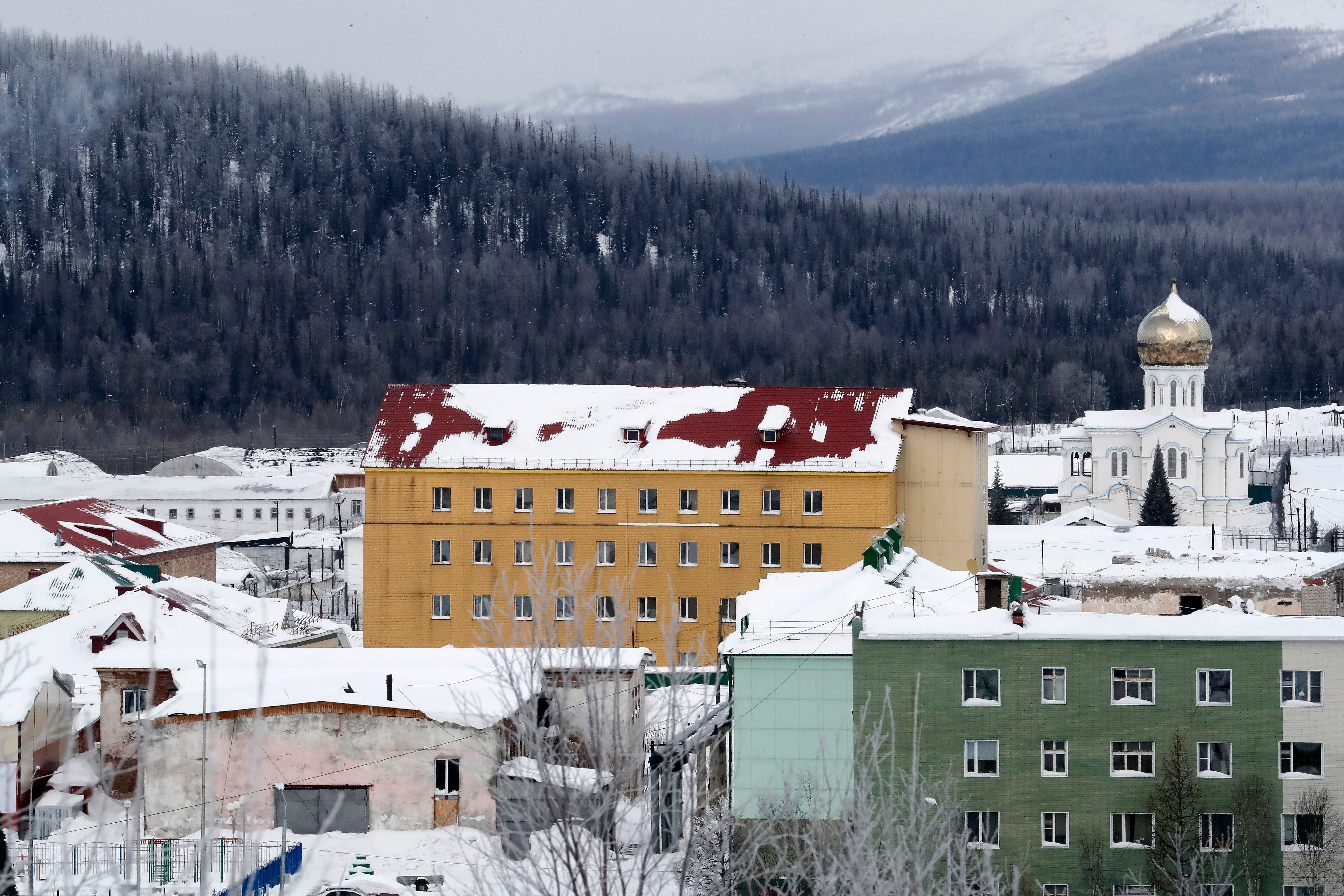 A view of IK-3 prison where Navalny was being held