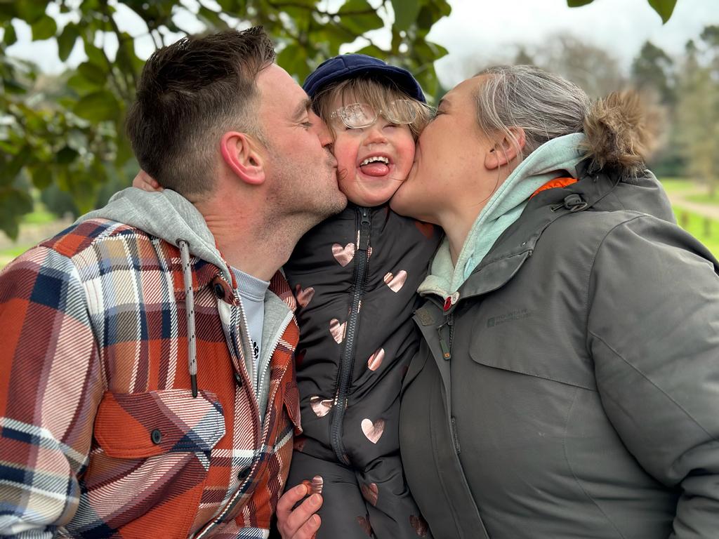 Mr Smith (left) said the family was living ‘hand to mouth’