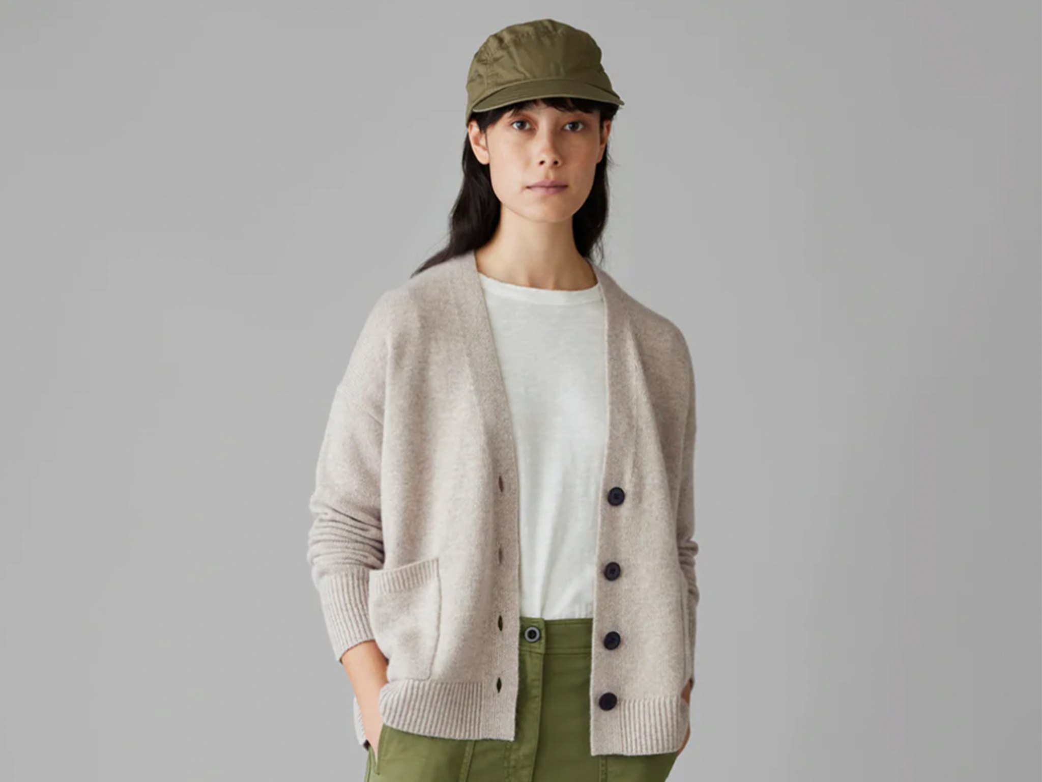 Toast wool cashmere boxy cardigan