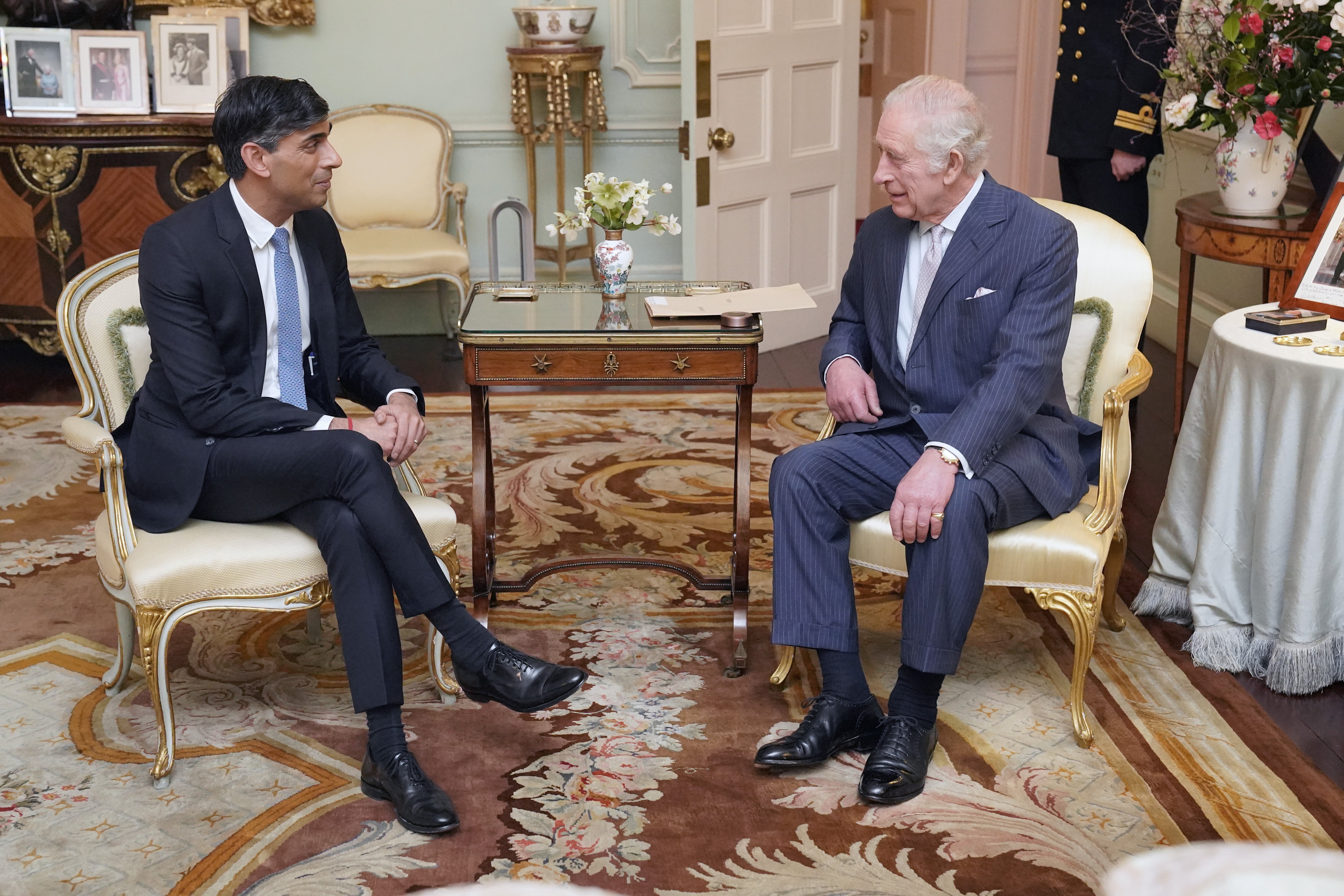 Rishi Sunak told the monarch ‘We’re all behind you’ during a meeting at Buckingham Palace