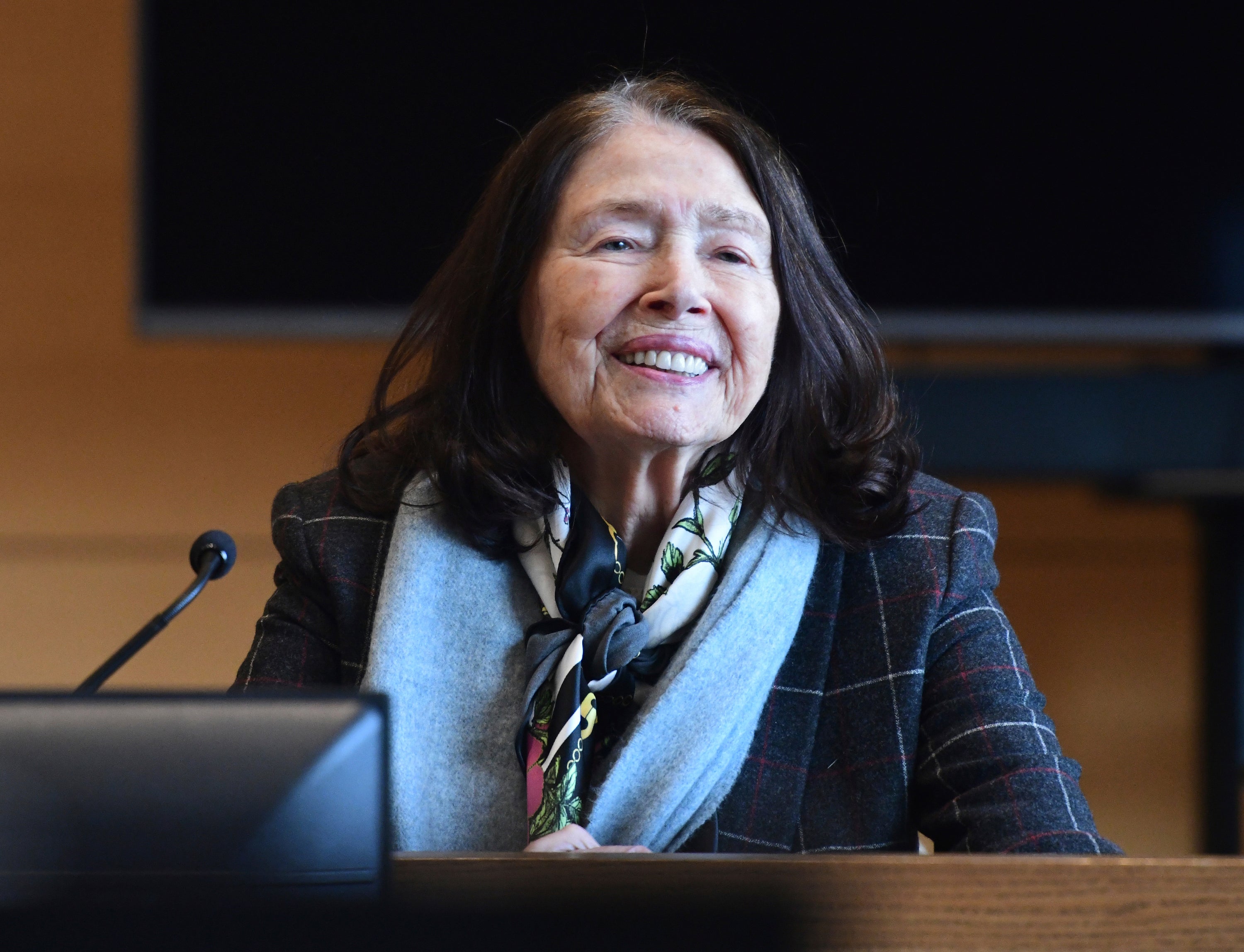 Jennifer Dulos' mother, Gloria Farber, testifies during Michelle Troconis' trial at Connecticut Superior Court in Stamford, Conn., Wednesday, Feb. 21, 2024