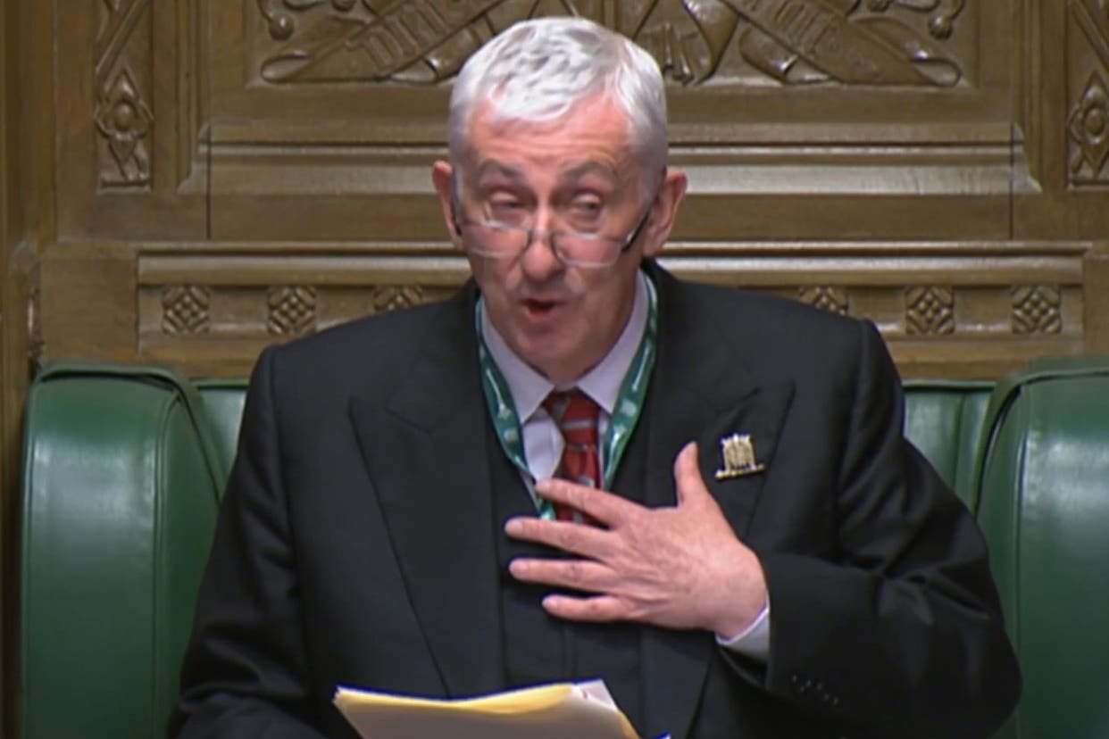 Sir Lindsay Hoyle is under pressure over his handling of the opposition day debate House of Commons/UK Parliament/PA)