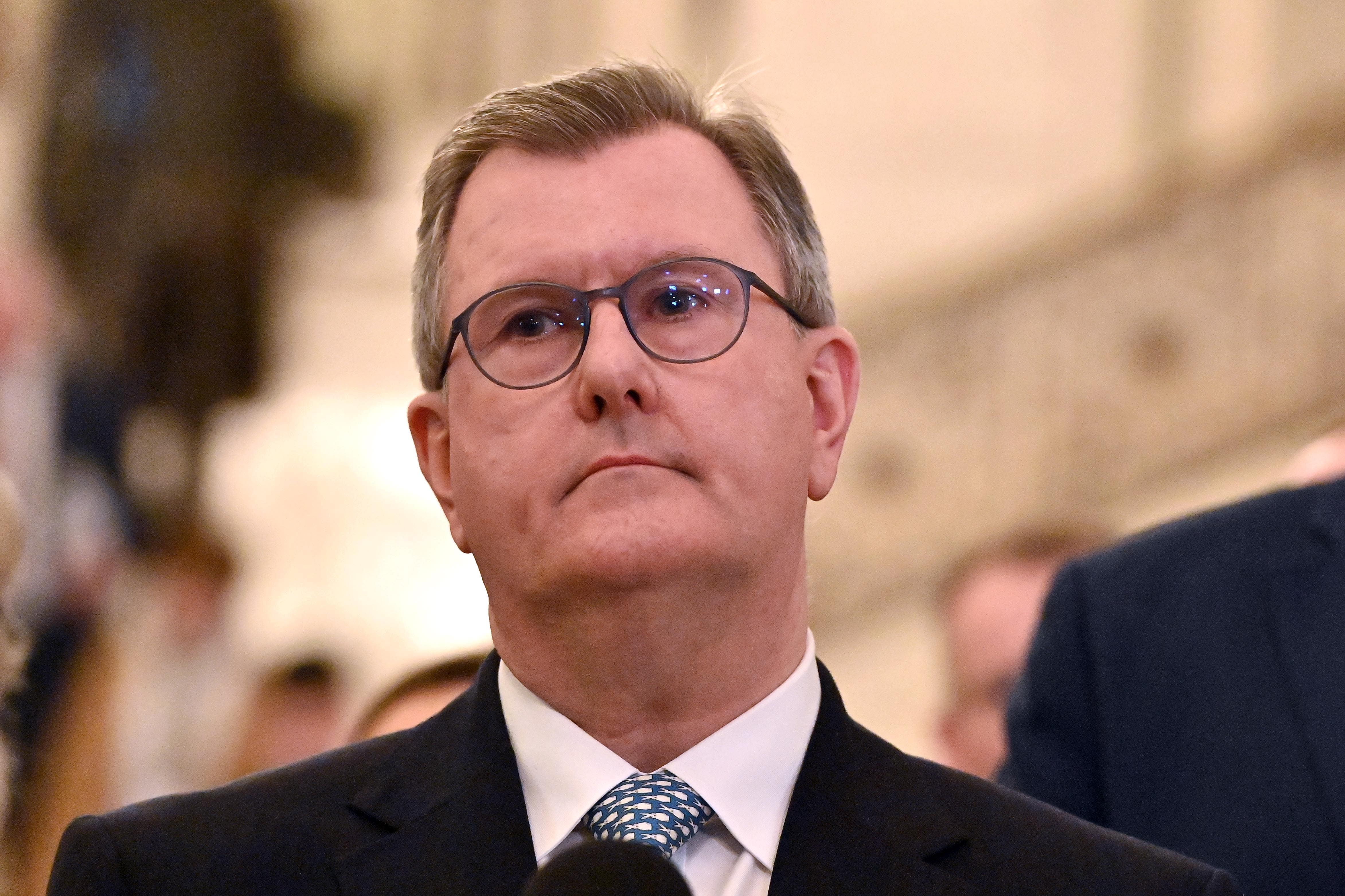 The DUP said Sir Jeffrey Donaldson had made the decision not to press charges (Oliver McVeigh/PA)