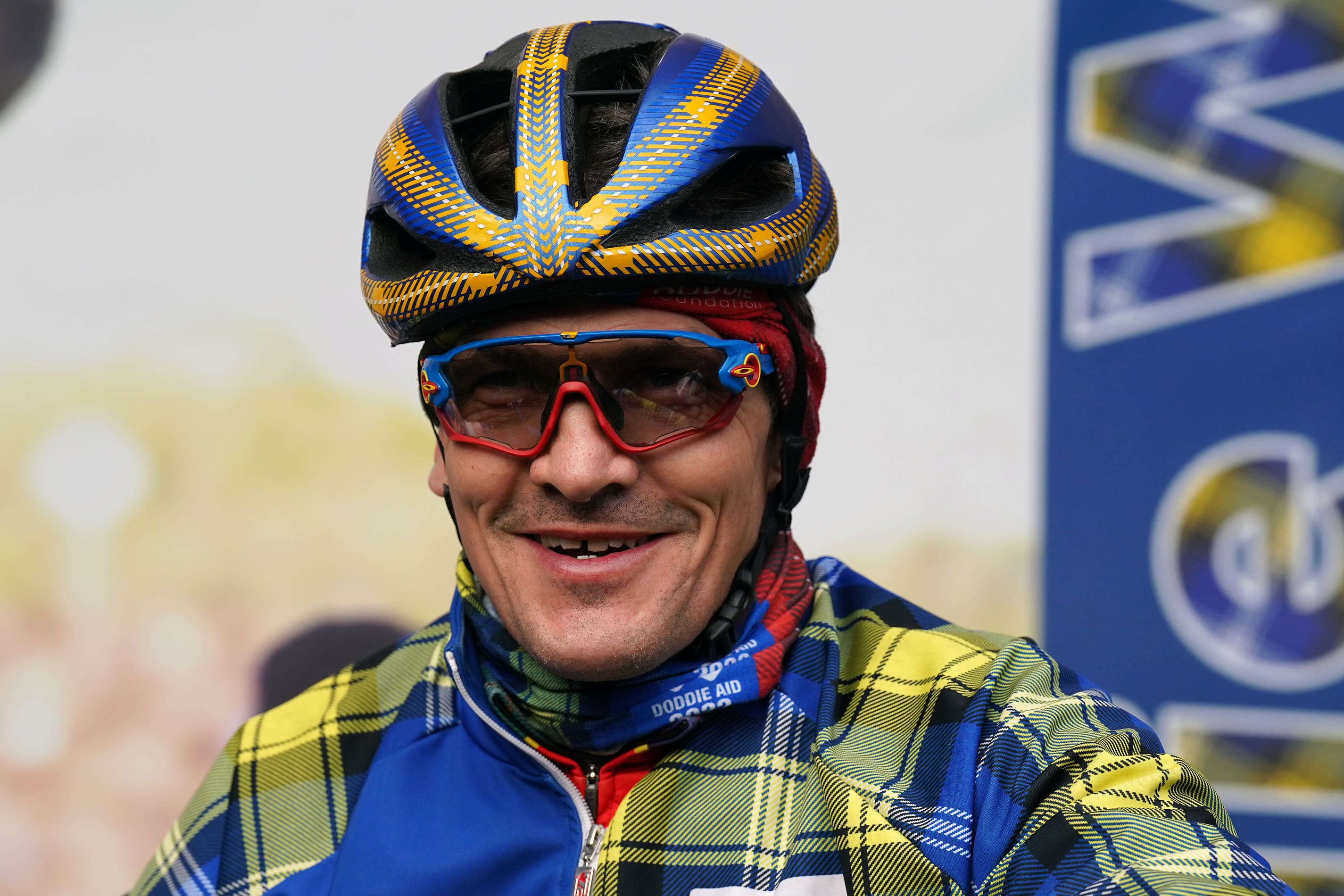 Rob Wainwright and his team of cyclists will deliver the match ball for Italy v Scotland on March 9 (Andrew Milligan/PA)